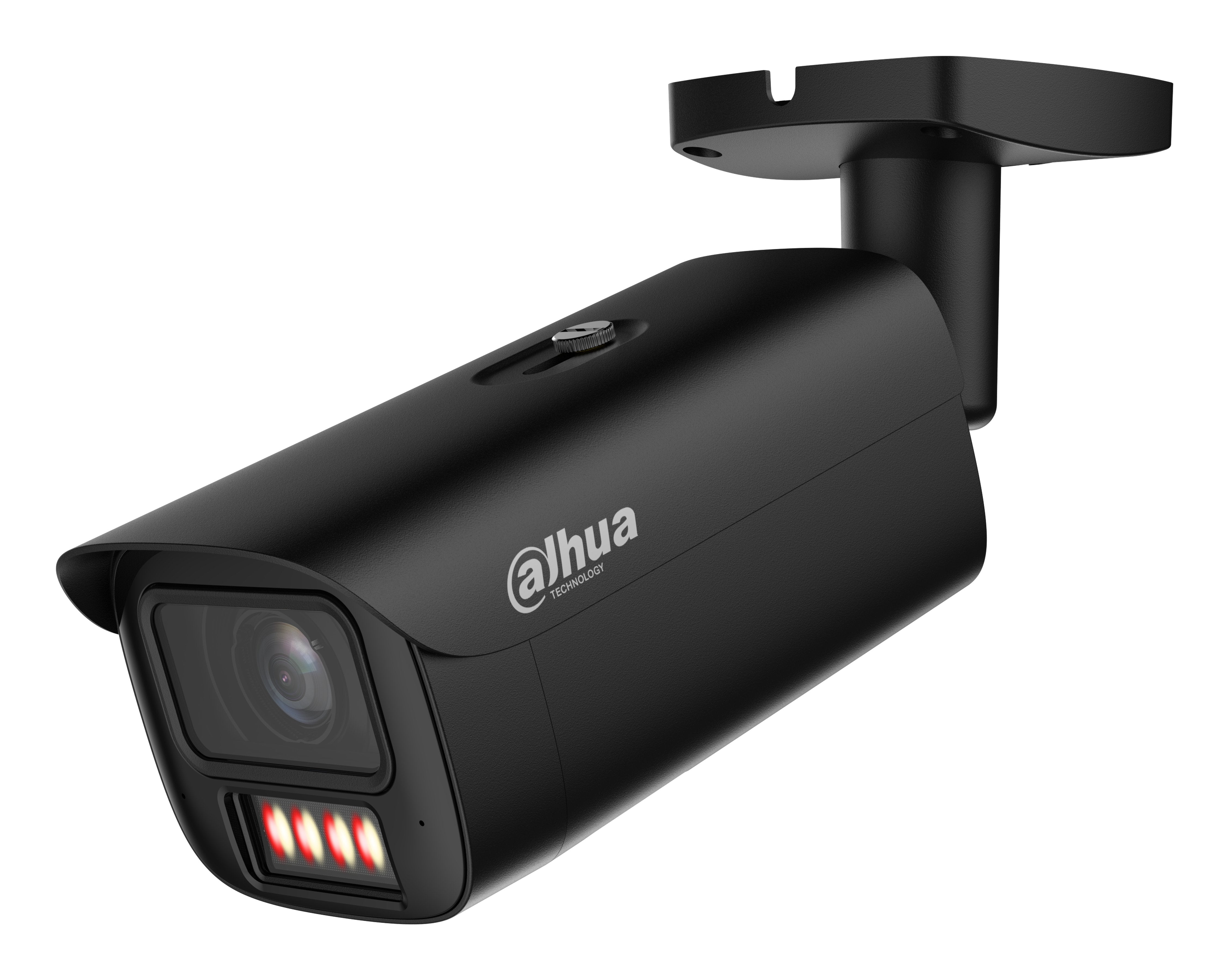 Dahua Ipc-Hfw5459e1-Ze-Il-B Tubular Ip H265 4m Wdr140db Iluminación Dual Led60m/Ir60m 2.7-12vfm Ik10 Ip67 Epoe Sd Audio Mic E/S Ai. Color Negro