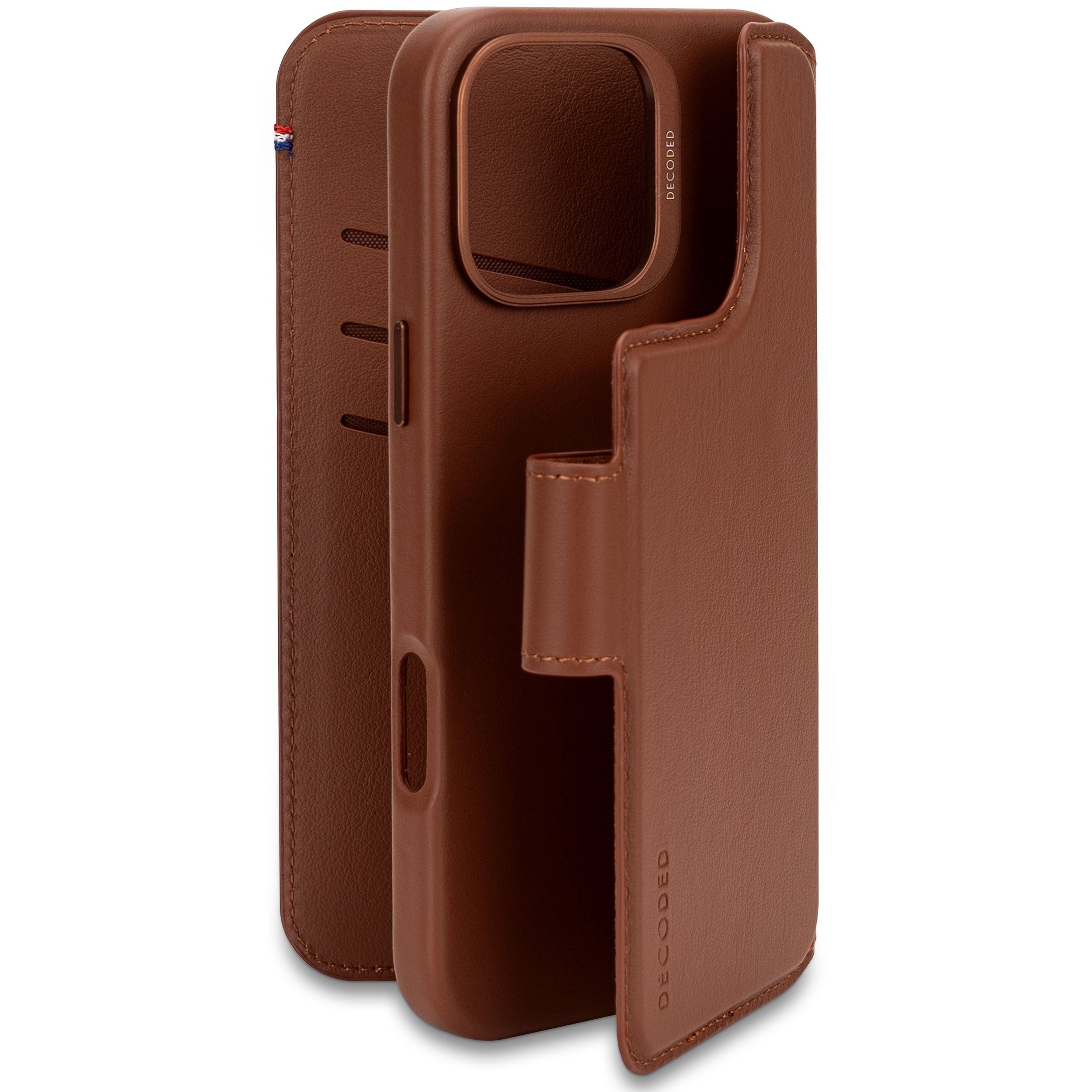 Decoded Leather Detachable Wallet Funda Para Iphone 16 Pro Max 17,5 Cm (6.9") Funda Cartera Marrón
