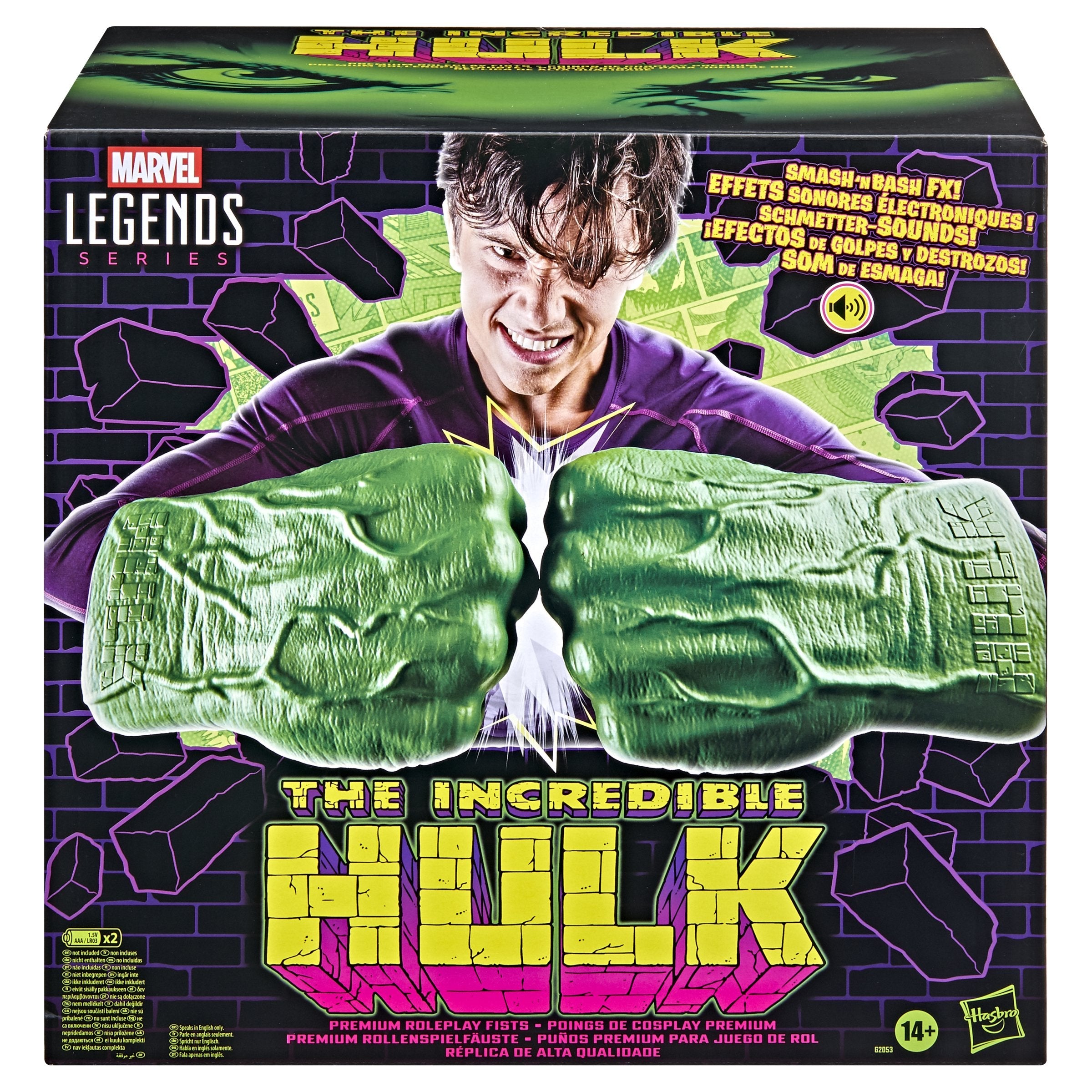 Replica Hasbro Marvel Legends The Incredible Hulk Puños Electronicos 30.5cm