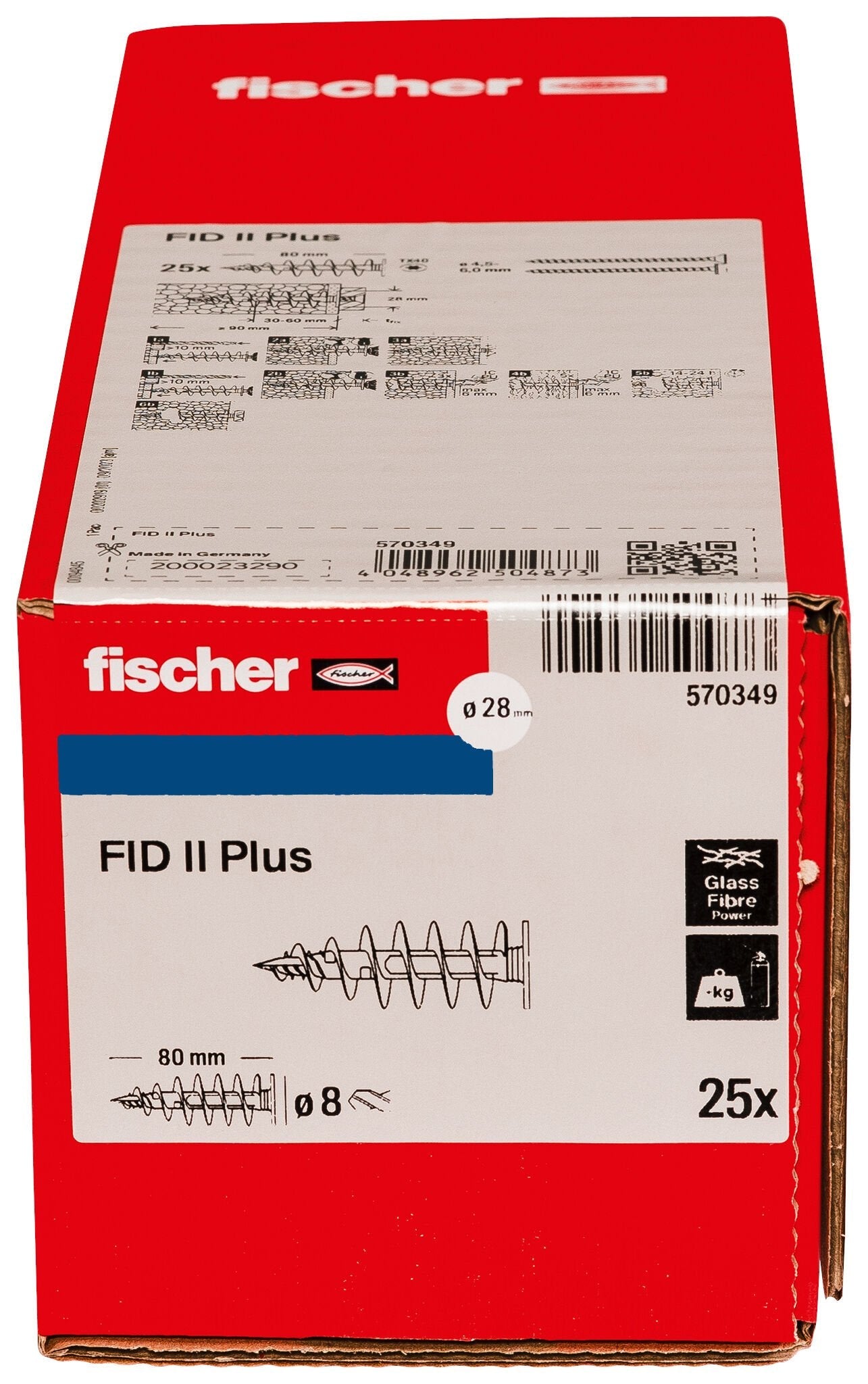EAN 4048962504873 - Fischer 570349 tornillo de anclaje y taco 25 pieza(s) imagen 3