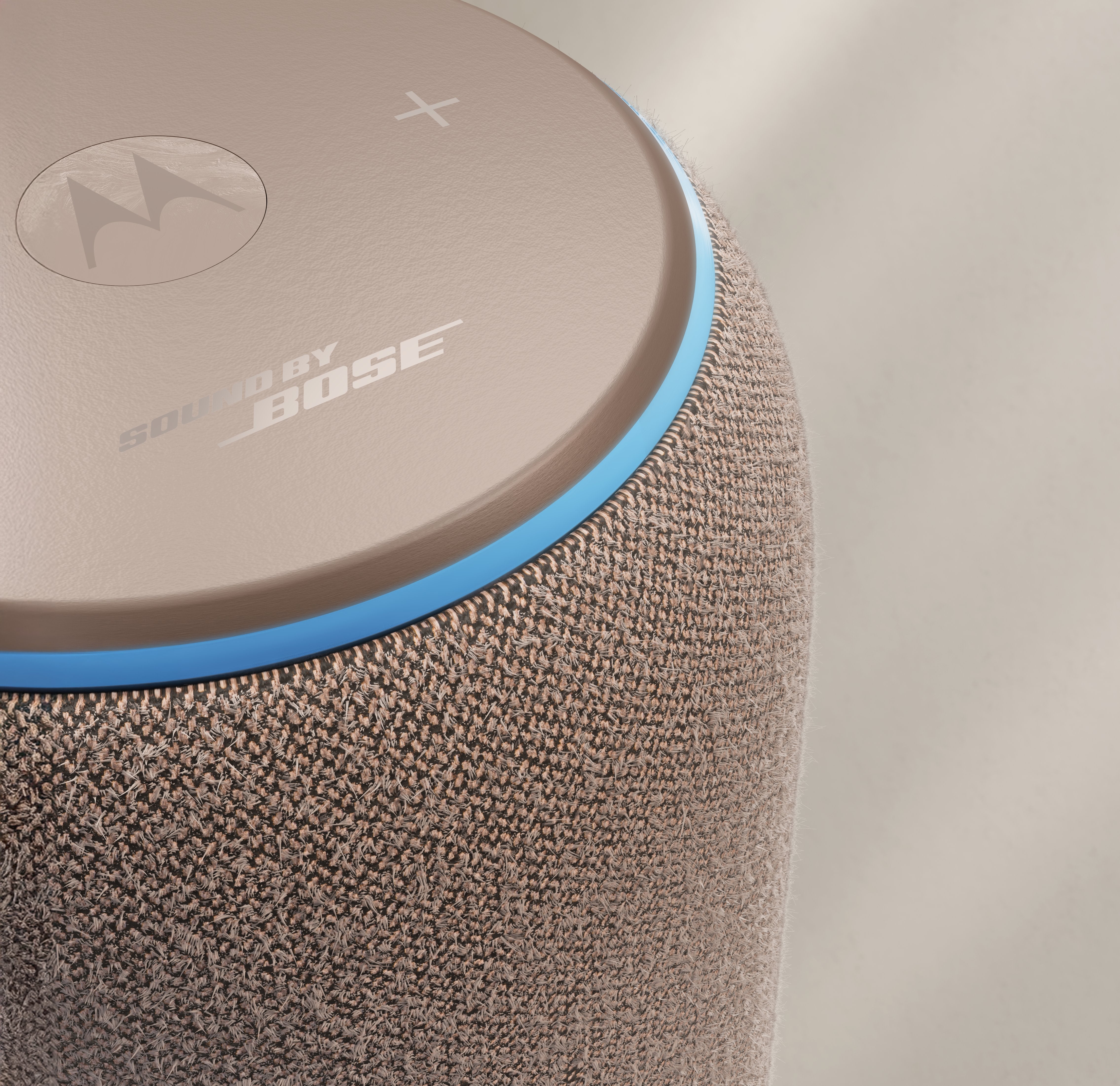 Motorola Moto Sound Flow Altavoz Para Uso Portátil Inalámbrico Bluetooth Wi-Fi Controlado Por Aplicación 30 Vatios 2 Vías Pantone Warm Taupe