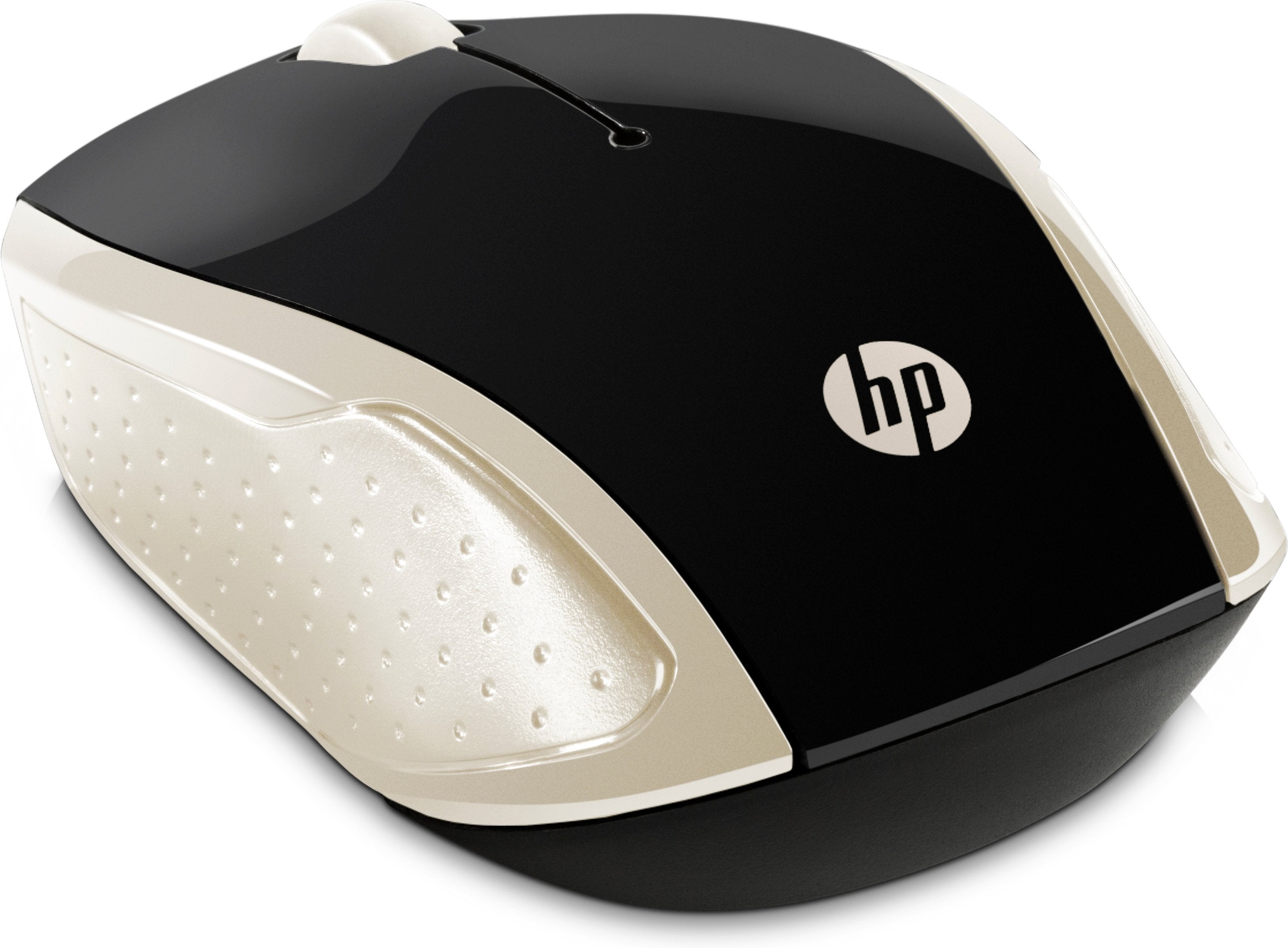 Ratón Inalámbrico Hp 200 Dorado 1000 Ppp Alcance 10m Diseño Ambidiestro