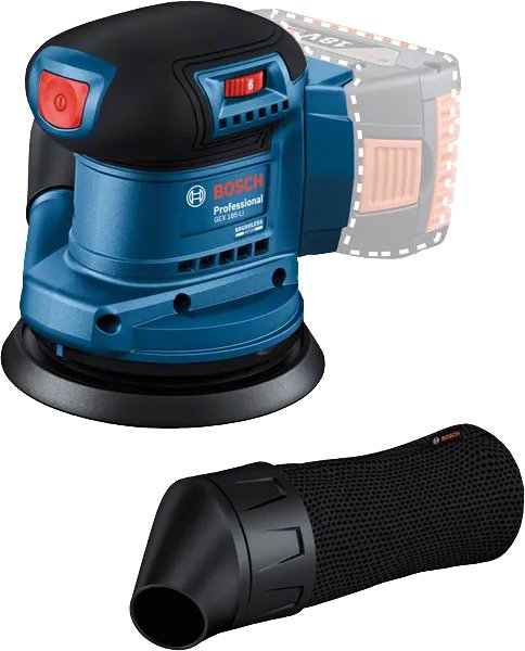 Lijadora Excéntrica A Batería Bosch Professional Gex 185-Li Professional Solo, 18 Voltios Azul/Negro, Sin Batería Ni Cargador, Ø 125 Mm 06013a5020