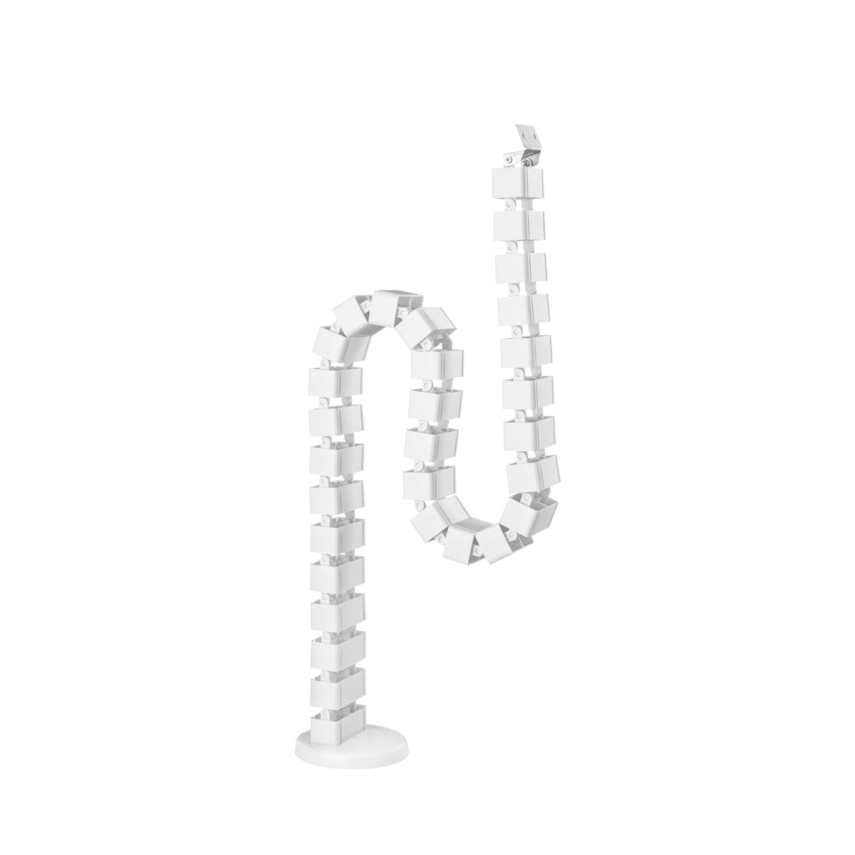 Inline Pasacables Flexible Para Escritorios Regulables En Altura, 4 Compartimentos, 68x36mm Máx. 1,28 M, Blanco