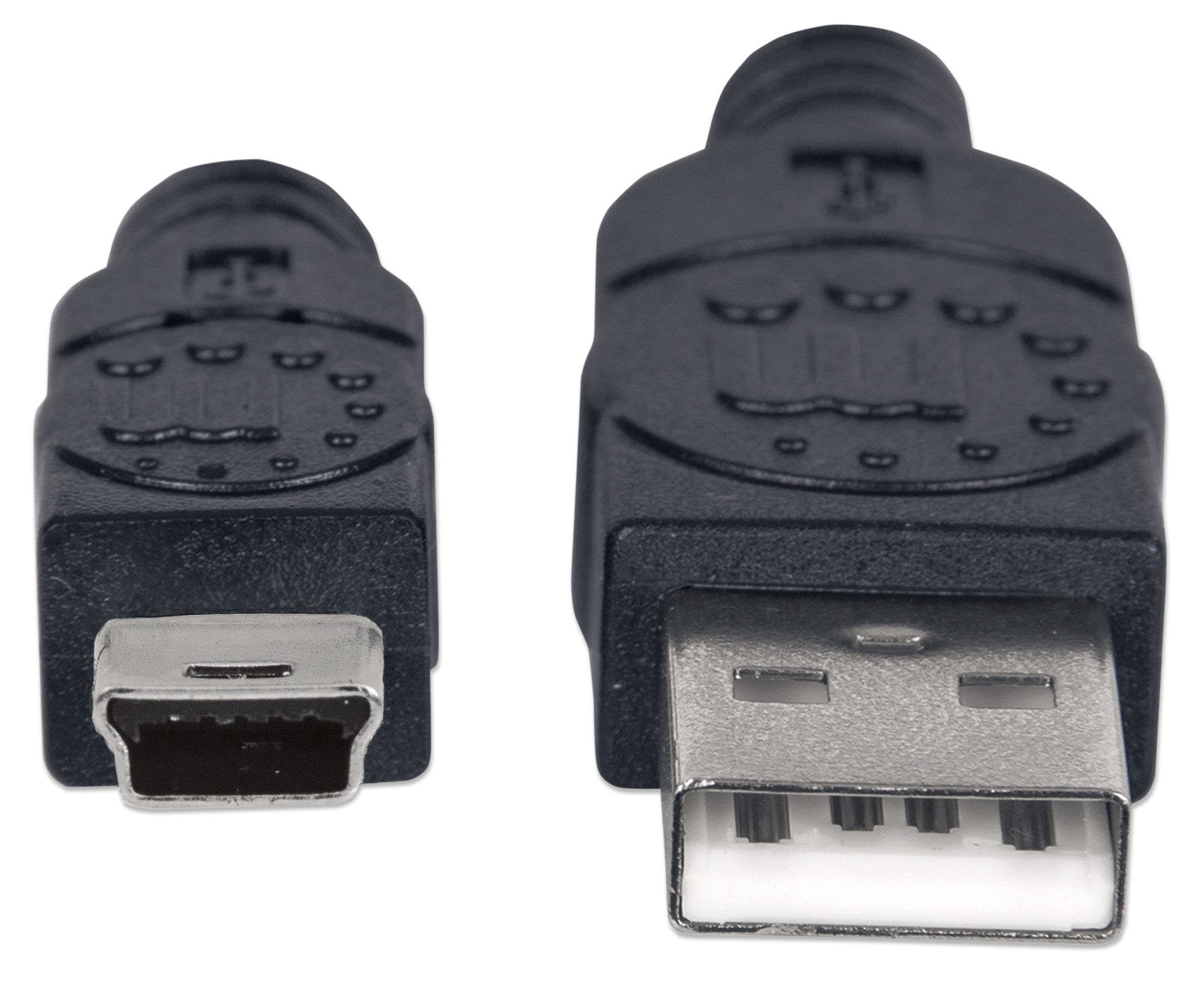 Manhattan Cable Usb Mini-B De Alta Velocidad, 1,8 M, Usb A, Mini-Usb B, Usb 2.0, Macho/Macho, Negro