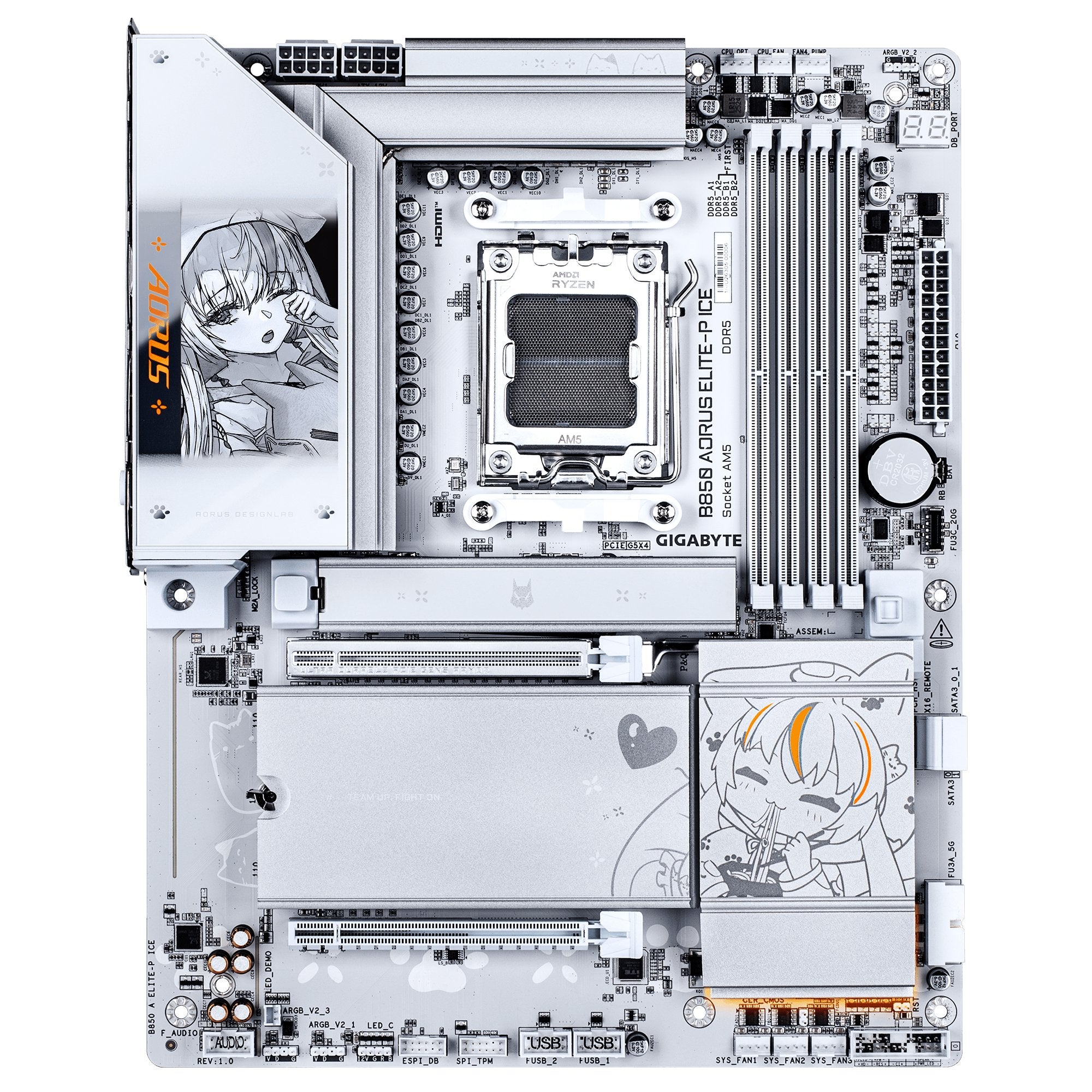Gigabyte B850 Aorus Elite-P Ice Am5 4xddr5 Hdmi