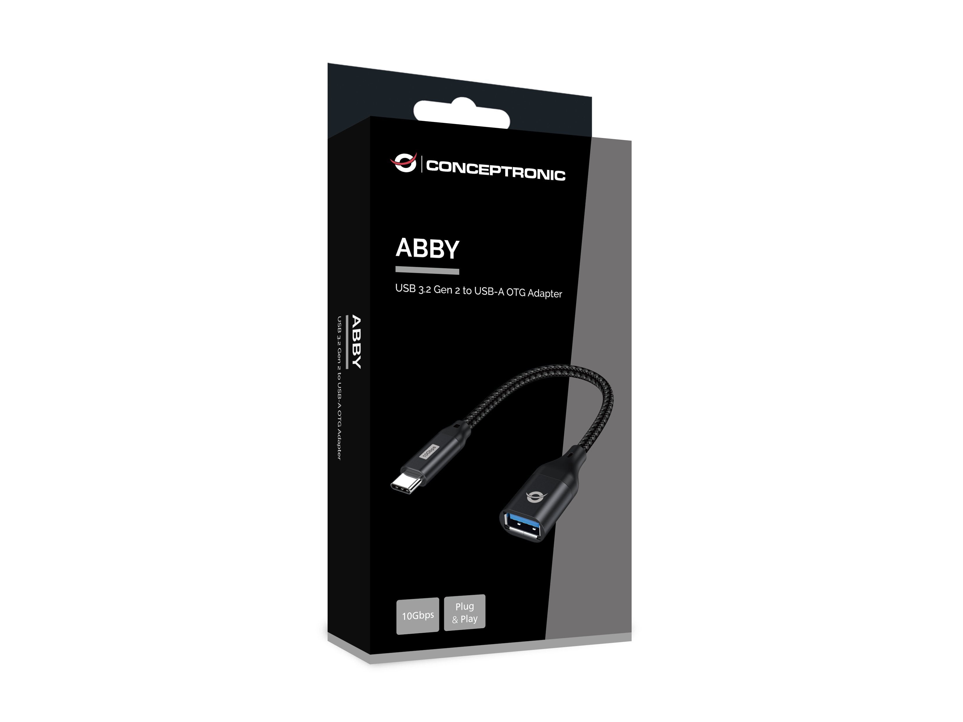 Conceptronic Adaptador Usb-C -> Usb-A 3.0 Otg 10gb S Negro