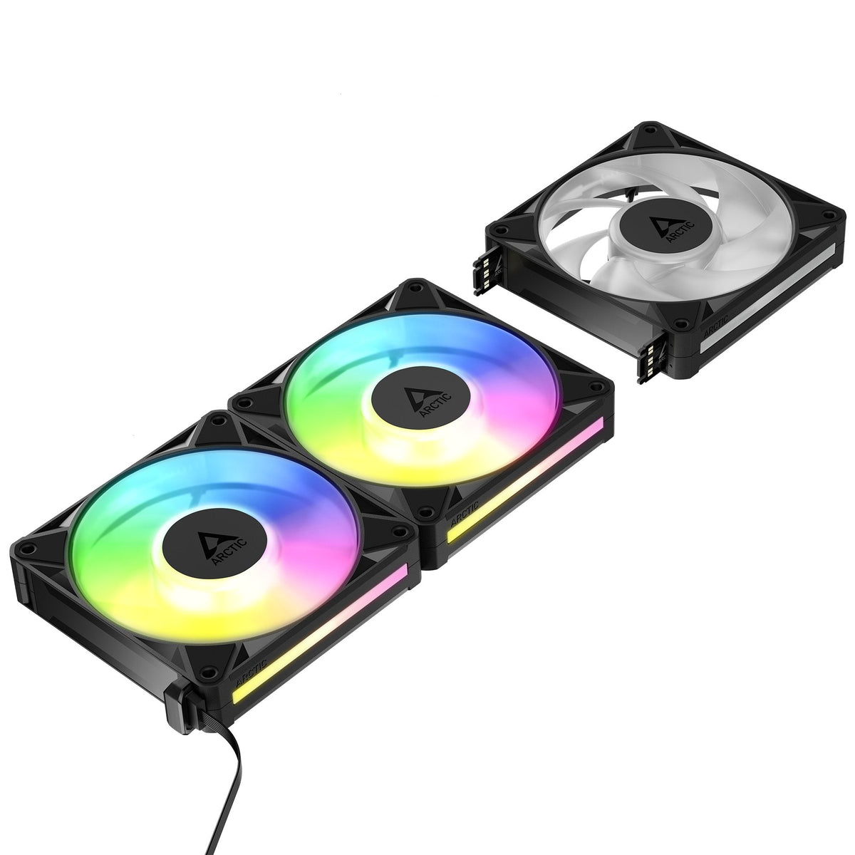 Ventilador Pc Arctic Bionix P12 A-Rgb (Negro Blanco, Pack De 3, 120 Mm) Acfan00337a