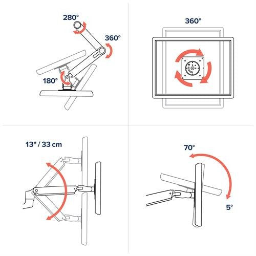 EAN 0698833012033 - Ergotron LX Series 45-245-026 soporte para monitor 68,6 cm (27") Escritorio Plata imagen 6