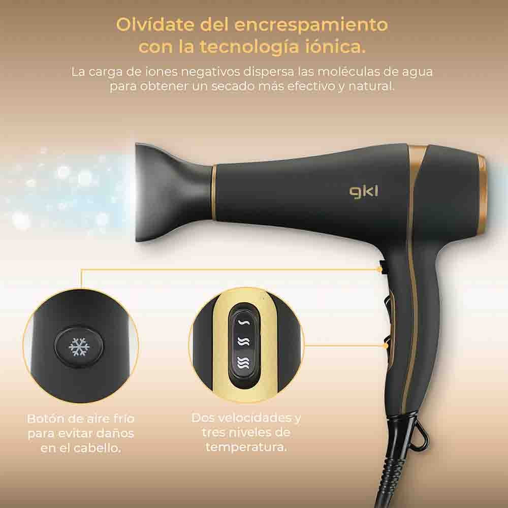 Secador De Pelo Grunkel Onyx Profesional Ionico Negro Onyxs2200