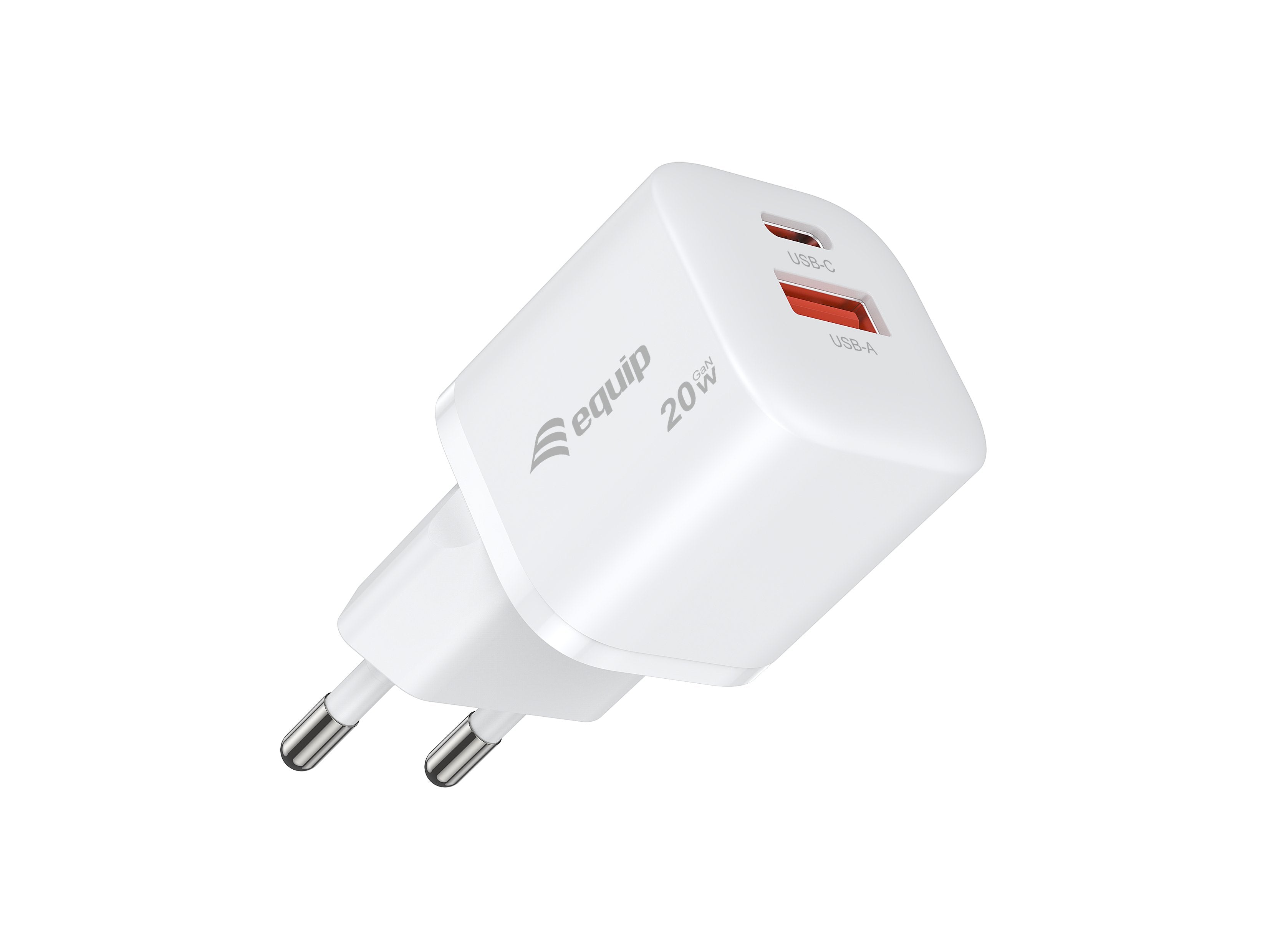 Equip Cargador 2port Usb-C Pd3.0/Usb-A Gan 25st.20w Üss Ws