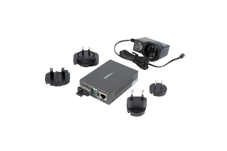 Startech Conversor De Medios Gigabit Ethernet Rj45 A Fibra Óptica Sc Monomodo 1000base-Lx