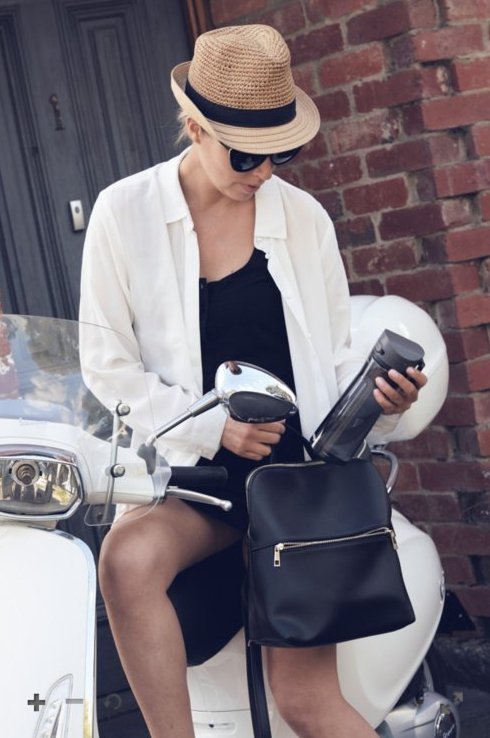 Botella Contigo Jackson 2.0 Bicicleta, Uso Diario, Fitness, Senderismo, Deportes 720 Ml Tritan Negro