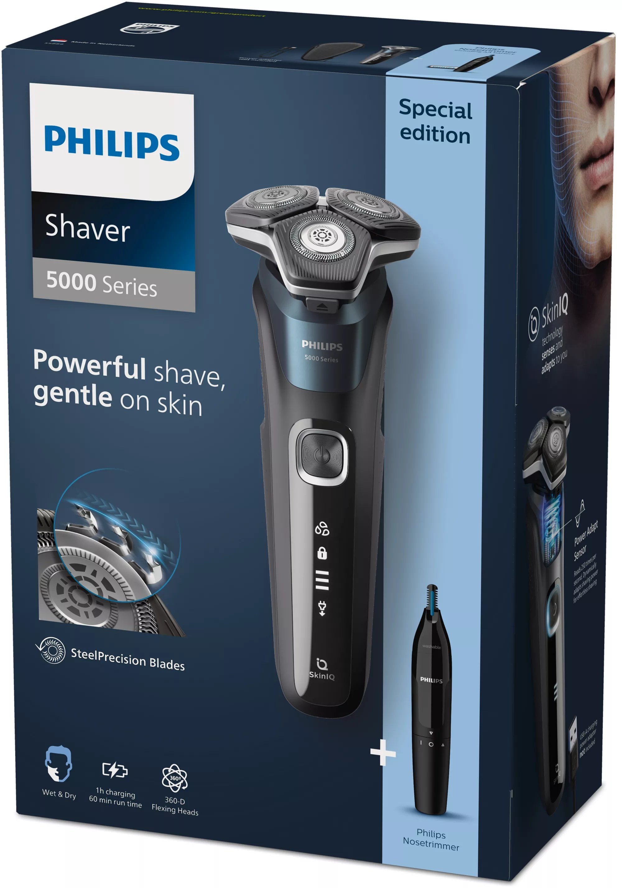 EAN 8720689008051 - Philips SHAVER Series 5000 S5889/11 afeitadora Máquina de afeitar de rotación Recortadora Negro imagen 3