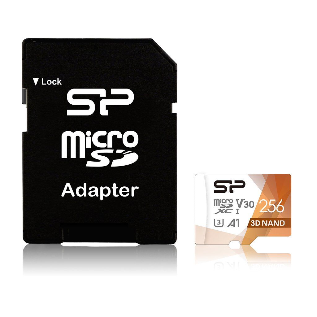 Silicon Power Memory Card Superior Pro Micro Sdxc 256gb Uhs-I U3 V30 +Adapter