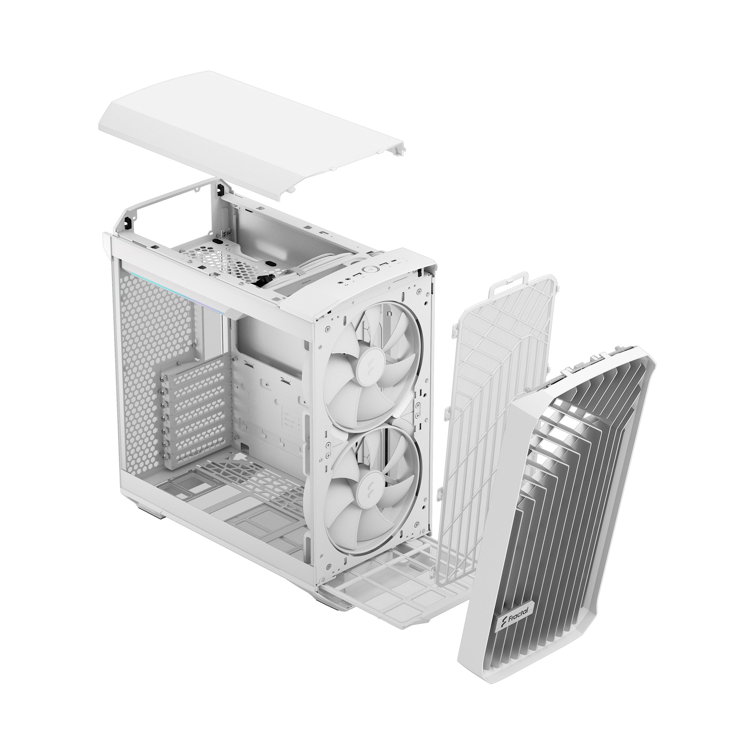 Caja Pc Fractal Design Compact Rgb White Tg Clear, Tower-Gehäuse Fd-C-Tor1c-05
