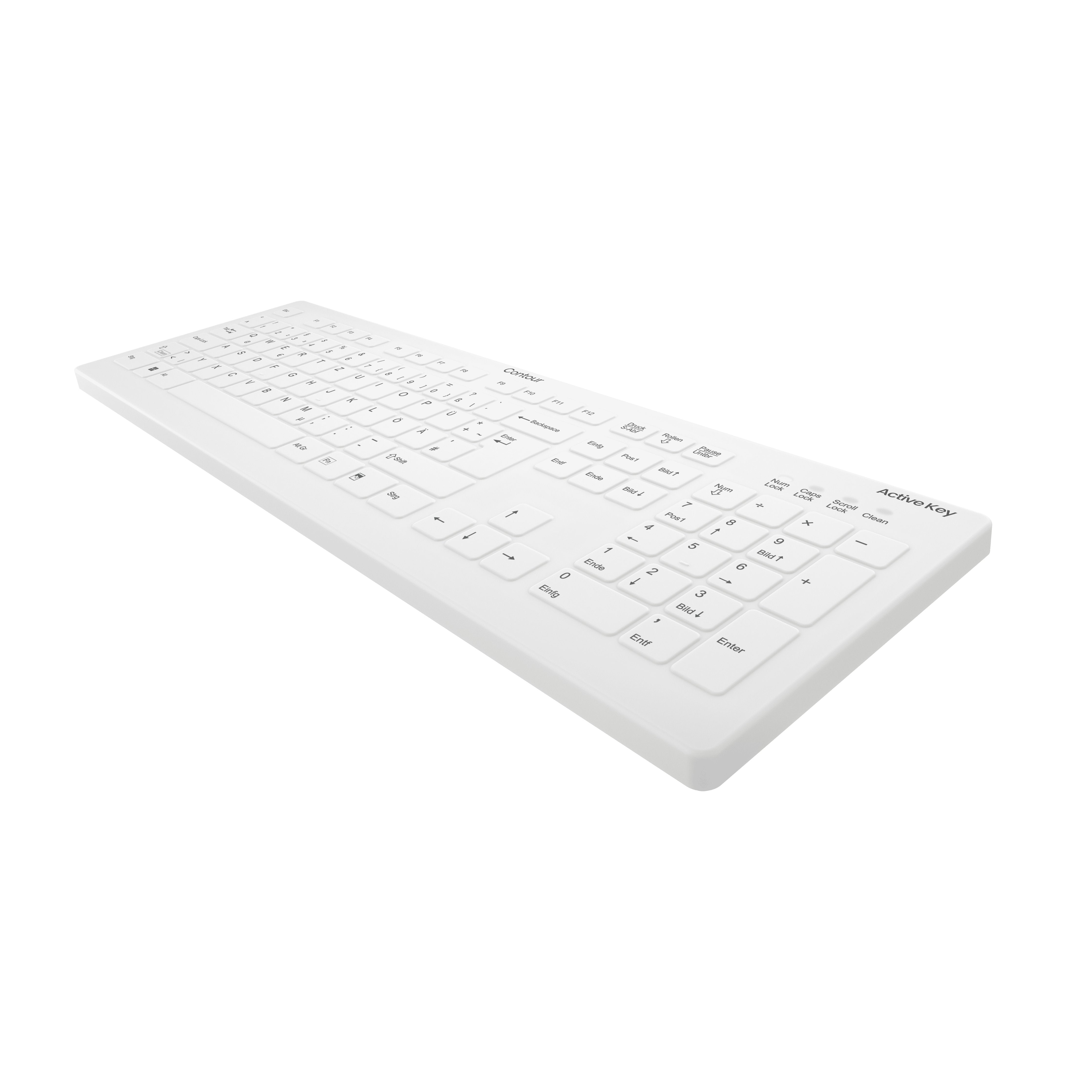 EAN 7061119551718 - Contour Design Active Key AK-C8112 teclado Médico RF inalámbrico QWERTZ Alemán Blanco imagen 3