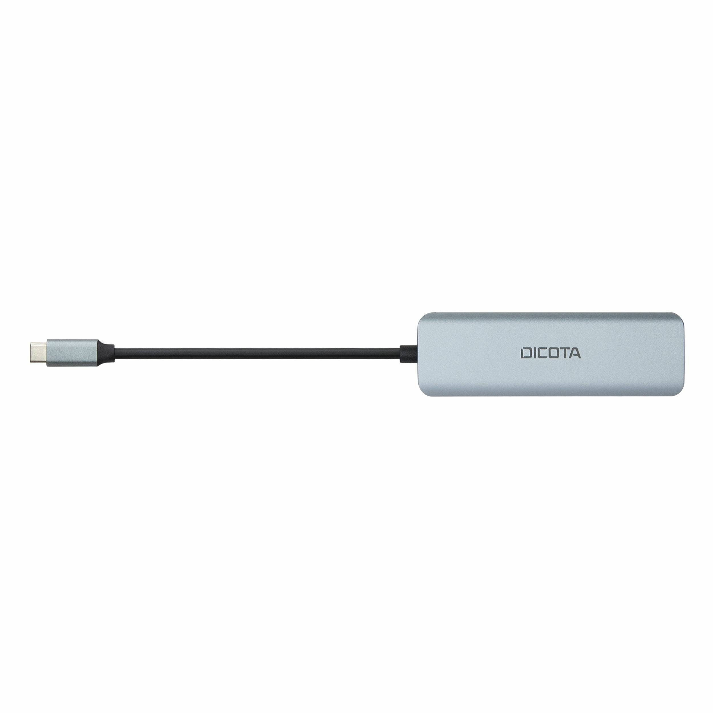 Dicota Usb-C 4-In-1 Highspeed Hub 10 Gbps Silver