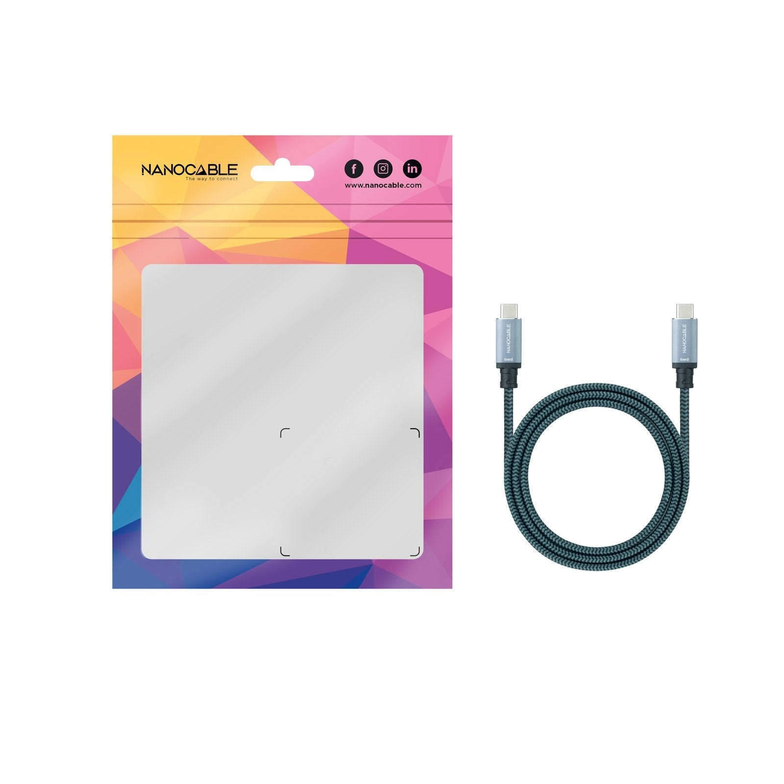 Nanocable Cable Usb 3.1 Gen2 5a Usb-C/M-Usb-C/M 0.5m - Negro