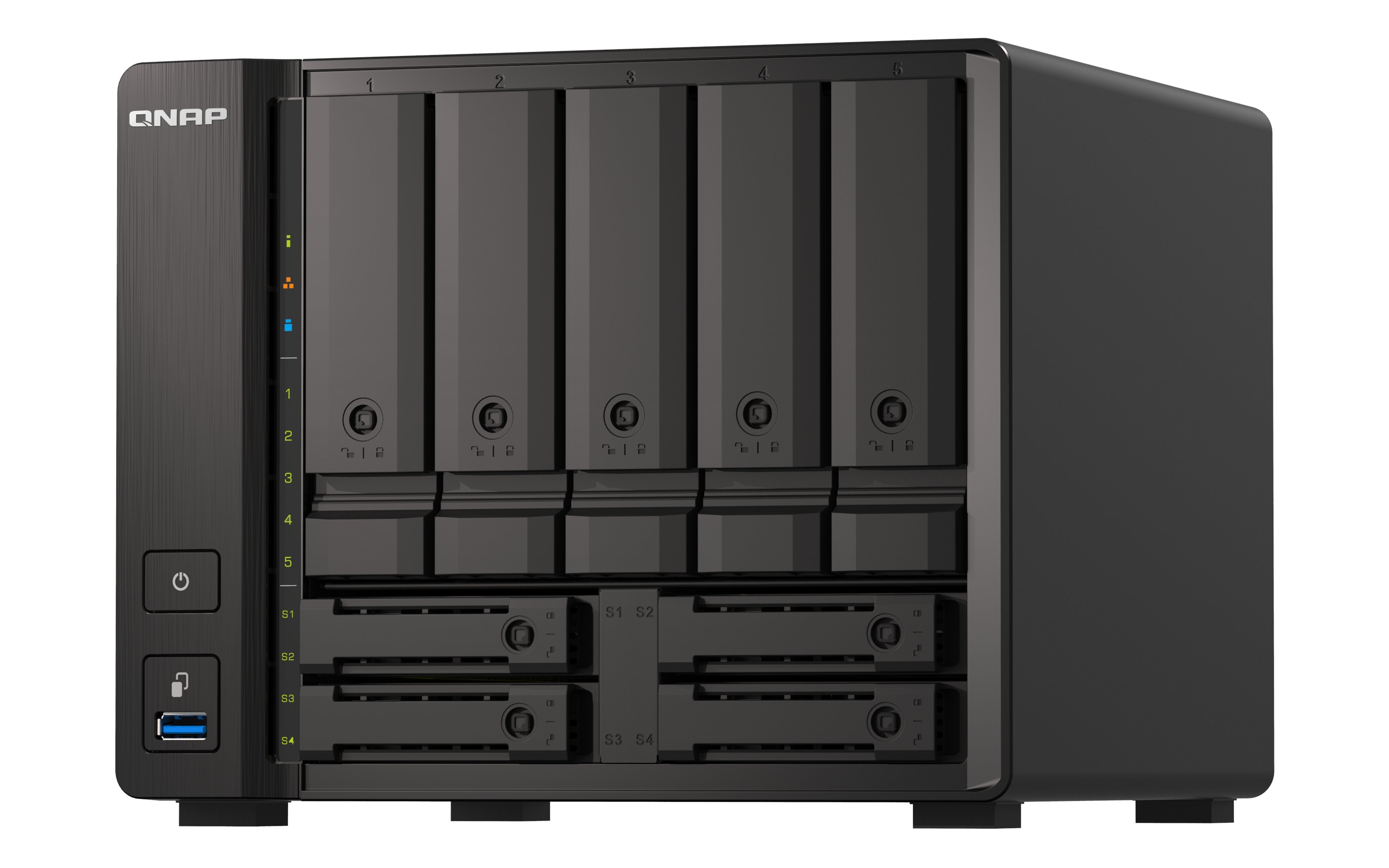 EAN 4713213518649 - QNAP TS-H973AX NAS Torre Ryzen Embedded V1500B 8 GB DDR4 0 TB QuTS hero Negro imagen 5