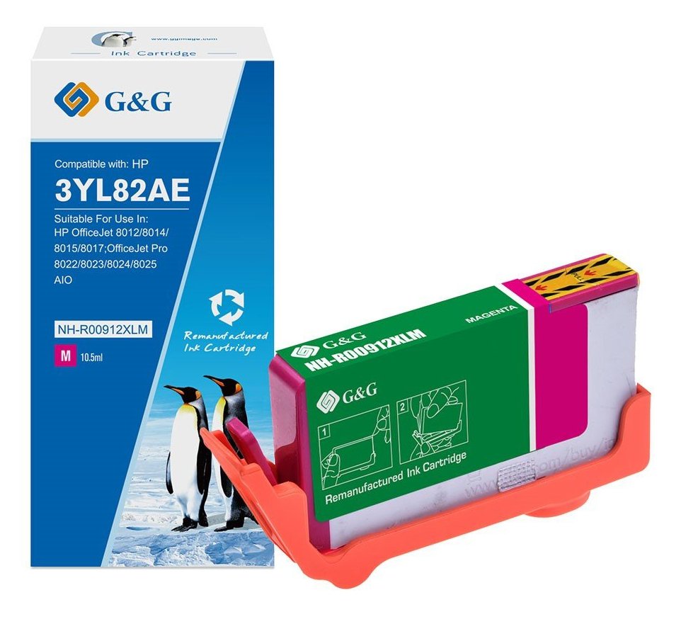 G&G Xl-Cartucho De Tinta Compatible Hp 912xl/ 3yl82ae Magenta