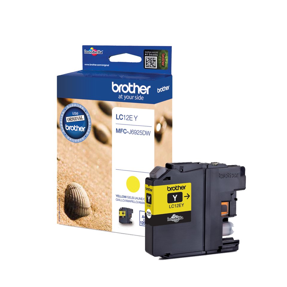 Brother Lc12ey  Capacidad Xl  Amarillo  Original  Cartucho De Tinta