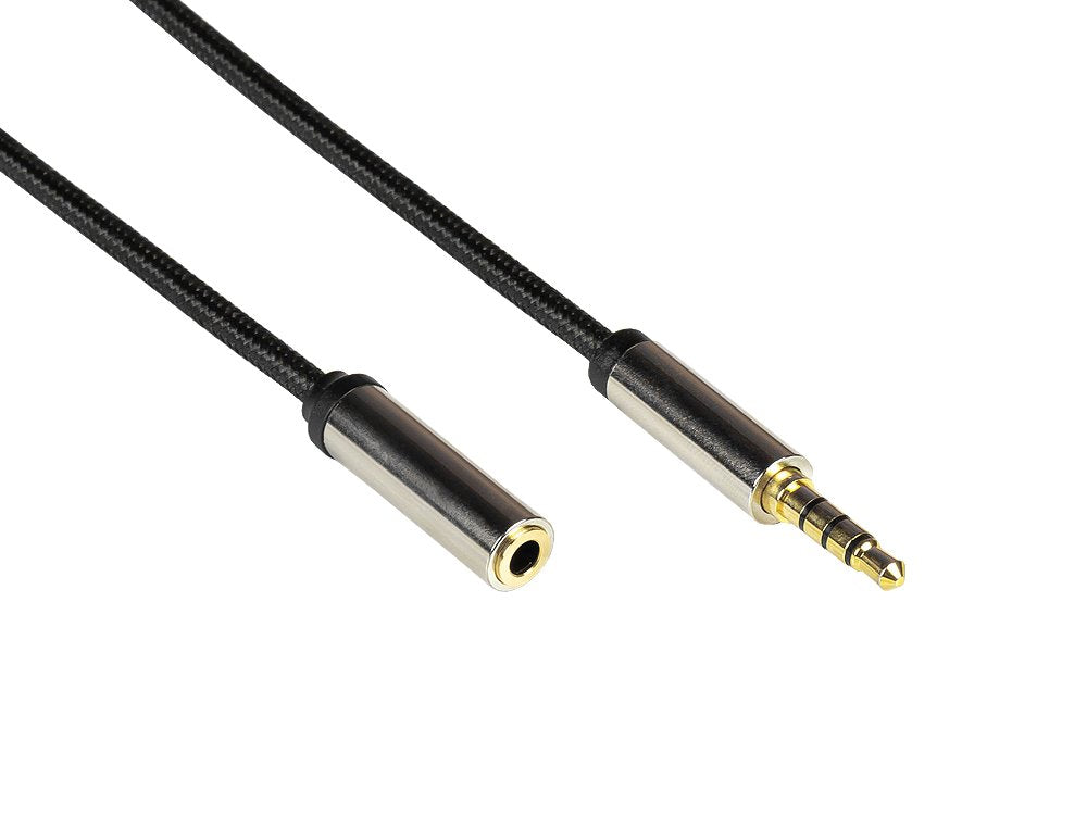 Python Audiocable 4-Pol. Klinkenm. An Hchse Negro 1m