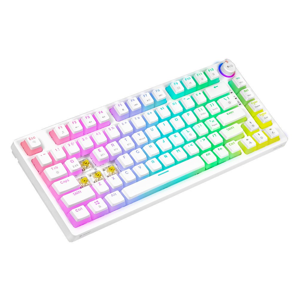 EAN 5901986049319 - Savio Phenix WHITE GAT YEL PUD teclado Juego USB + Bluetooth QWERTY Internacional de EE.UU. Blanco imagen 4