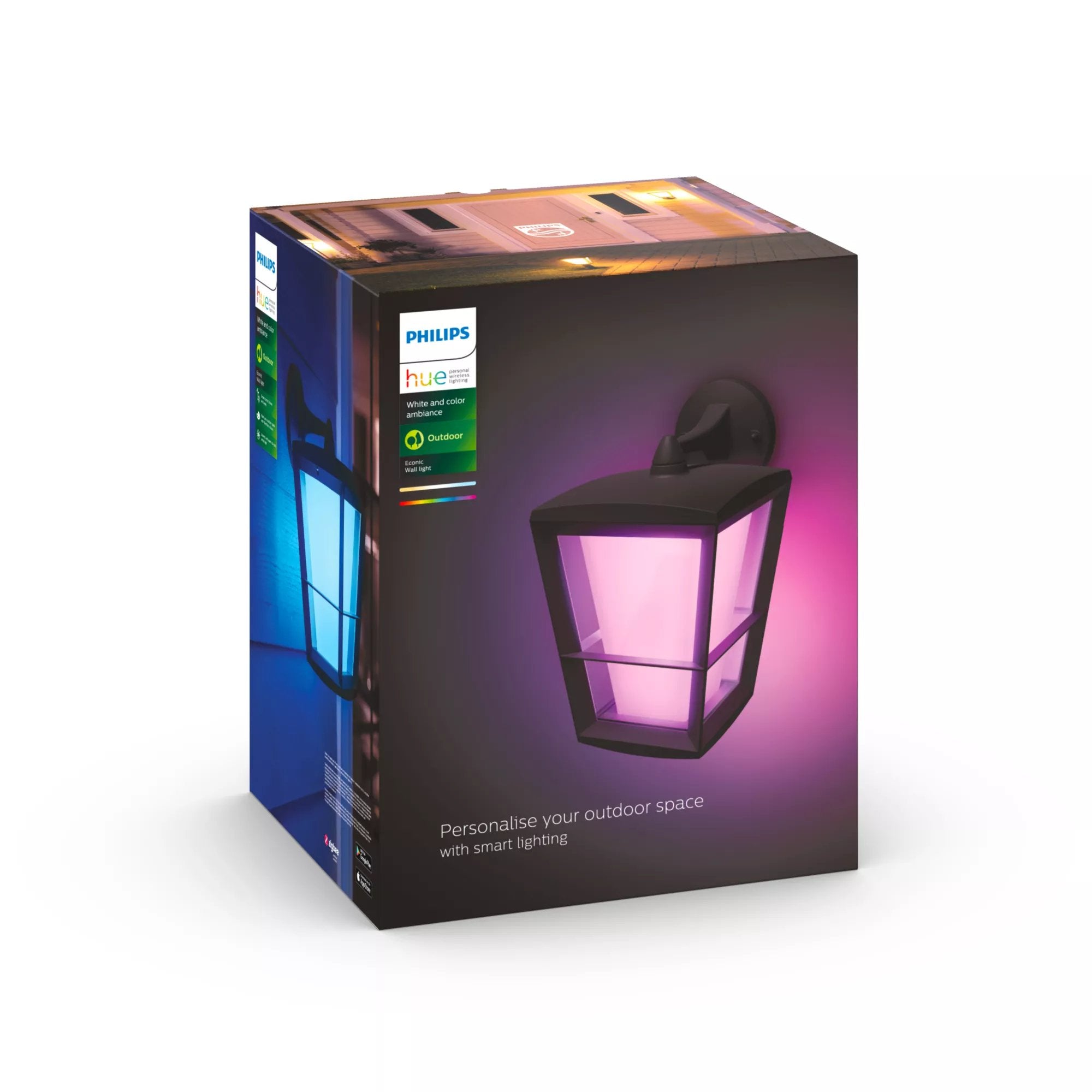 Philips Hue White And Color Ambiance Aplique Mural Para Exteriores Econic