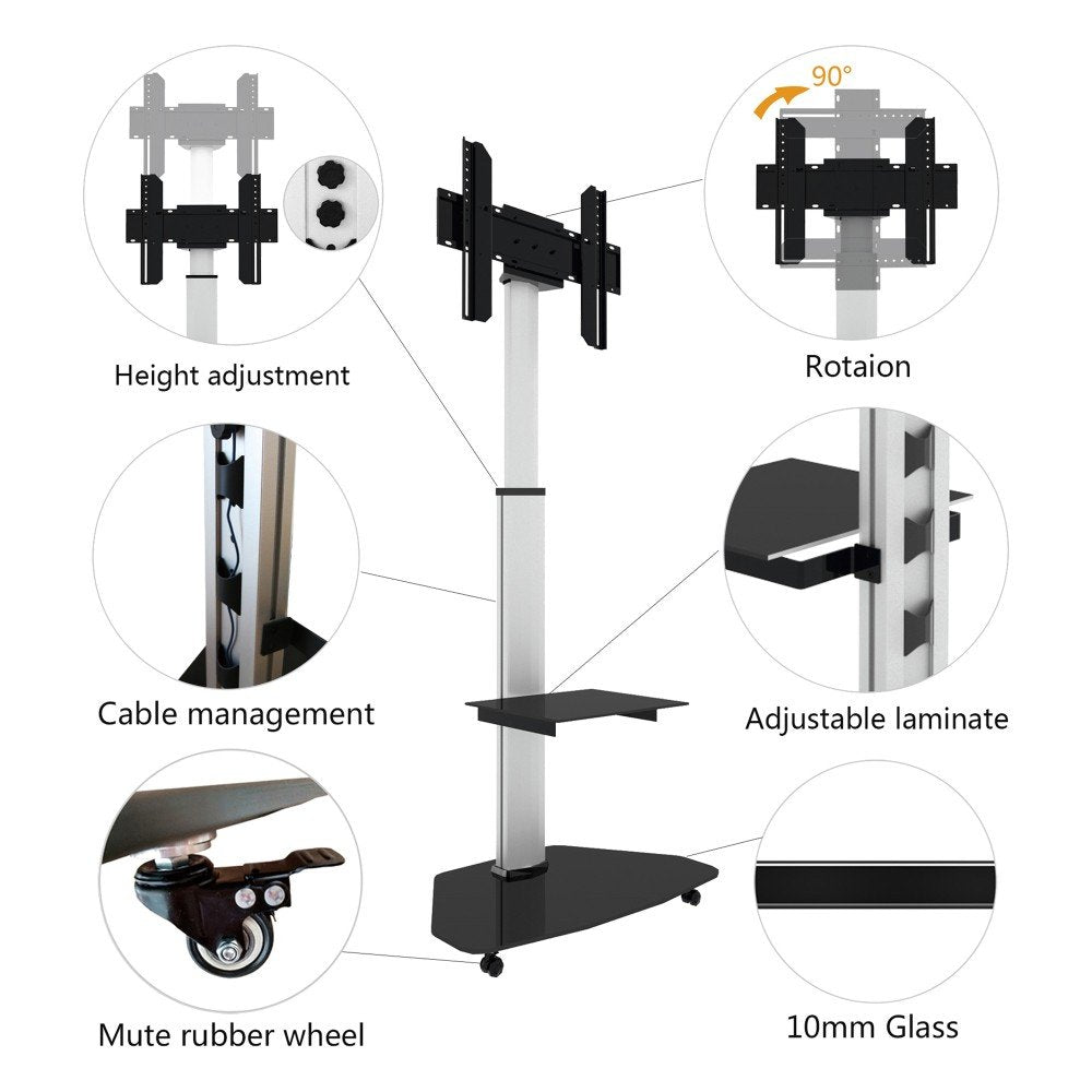 EAN 8051128108903 - Techly ICA-TR3SL soporte para pantalla de señalización 177,8 cm (70") Plata imagen 4
