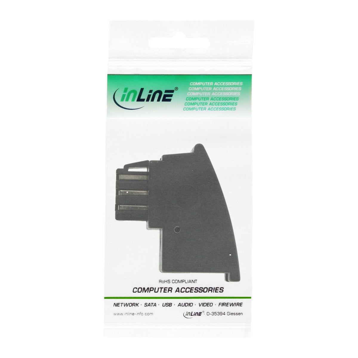 Inline Tae-F German Adapter Tae-F German Plug Auf Rj11 Socket
