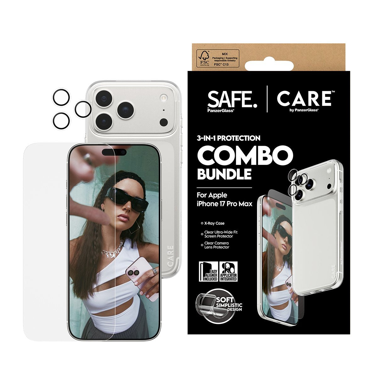 EAN 5715685027529 - PanzerGlass SAFE. | CARE™ by ® 3-in-1 Combo Bundle iPhone 17 Pro Max Protector de pantalla Apple 1 pieza( imagen 2