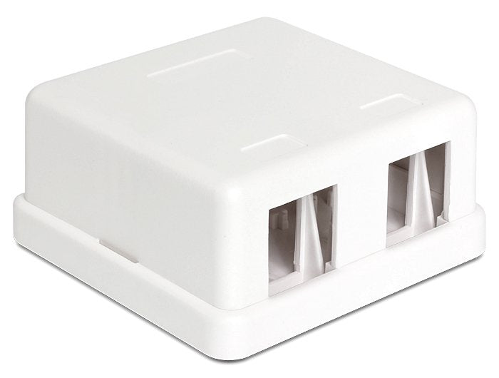 Delock Caja Keystone Montada En Superficie, 2 Puertos