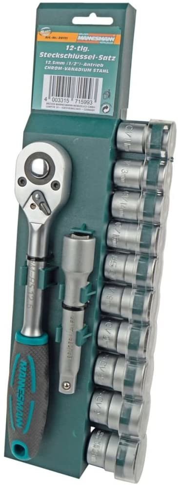 Mannesmann Juego De Llaves De Vaso Métrico 1/2" M29111