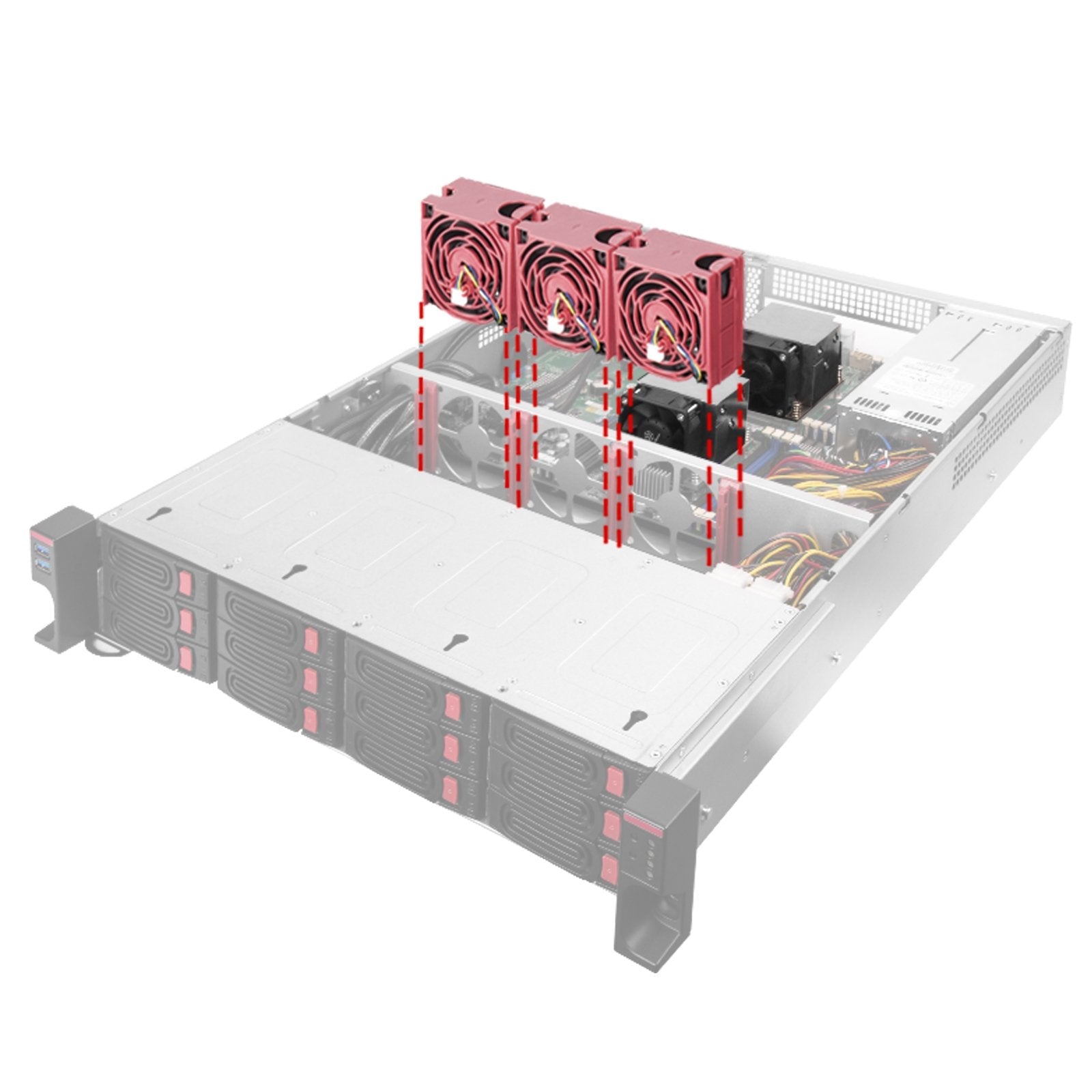 Silverstone Chasis De Almacenamiento Con Montura En Rack 2u De 12 Bahías 2,5/3,5 Hdd/Ssd Con Interfaz Mini-Sas Hd Sff-8643 12 Gb/S