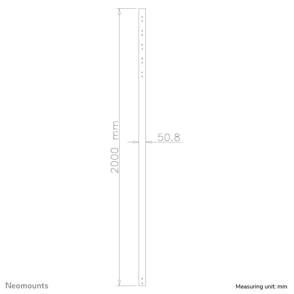 Pantalla Plana Neomounts. Tubo De Sujeción Negro Máximo 50 Kg.