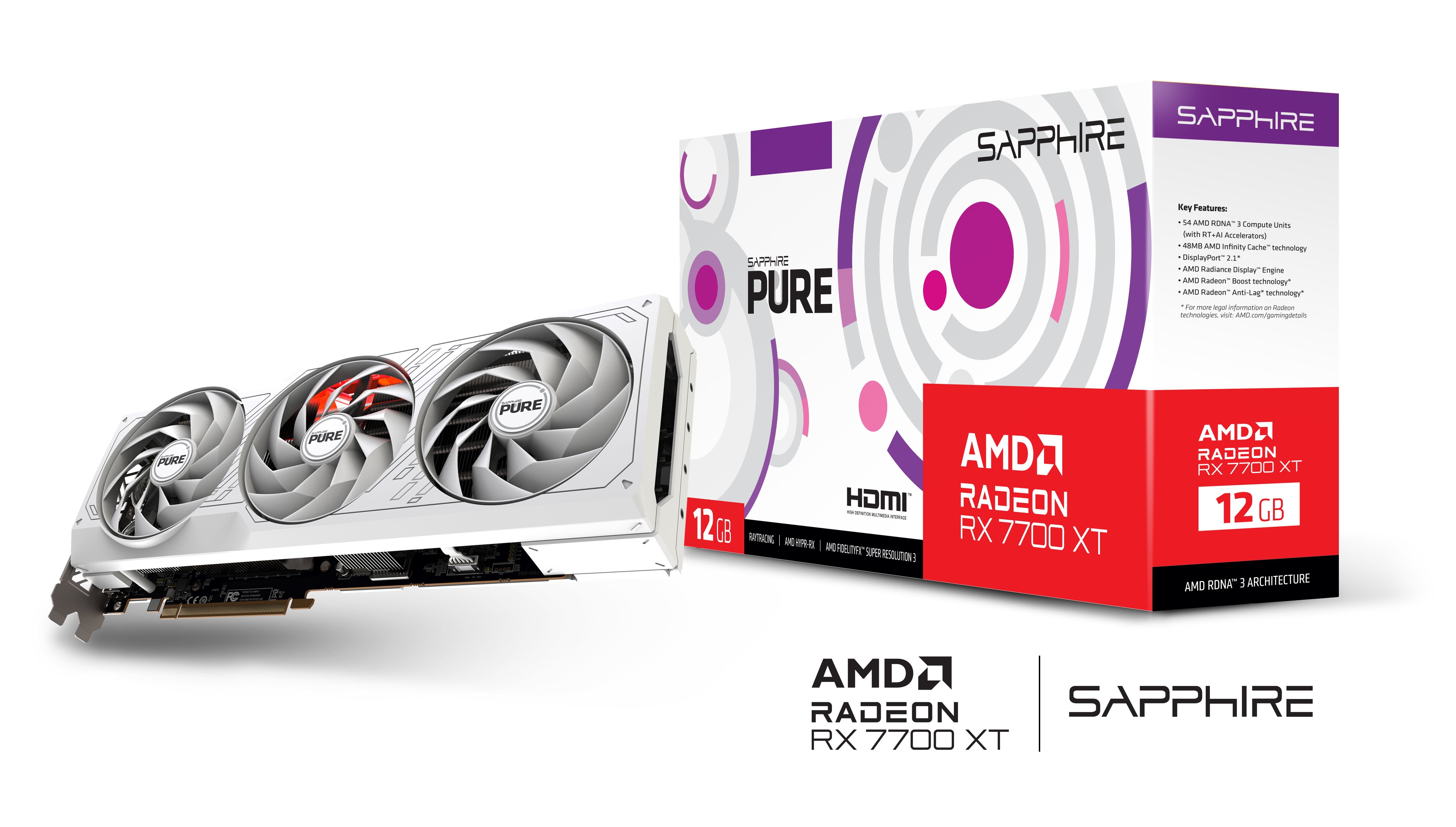 Sapphire Pure Radeon Rx 7700 Xt Amd 12 Gb Gddr6