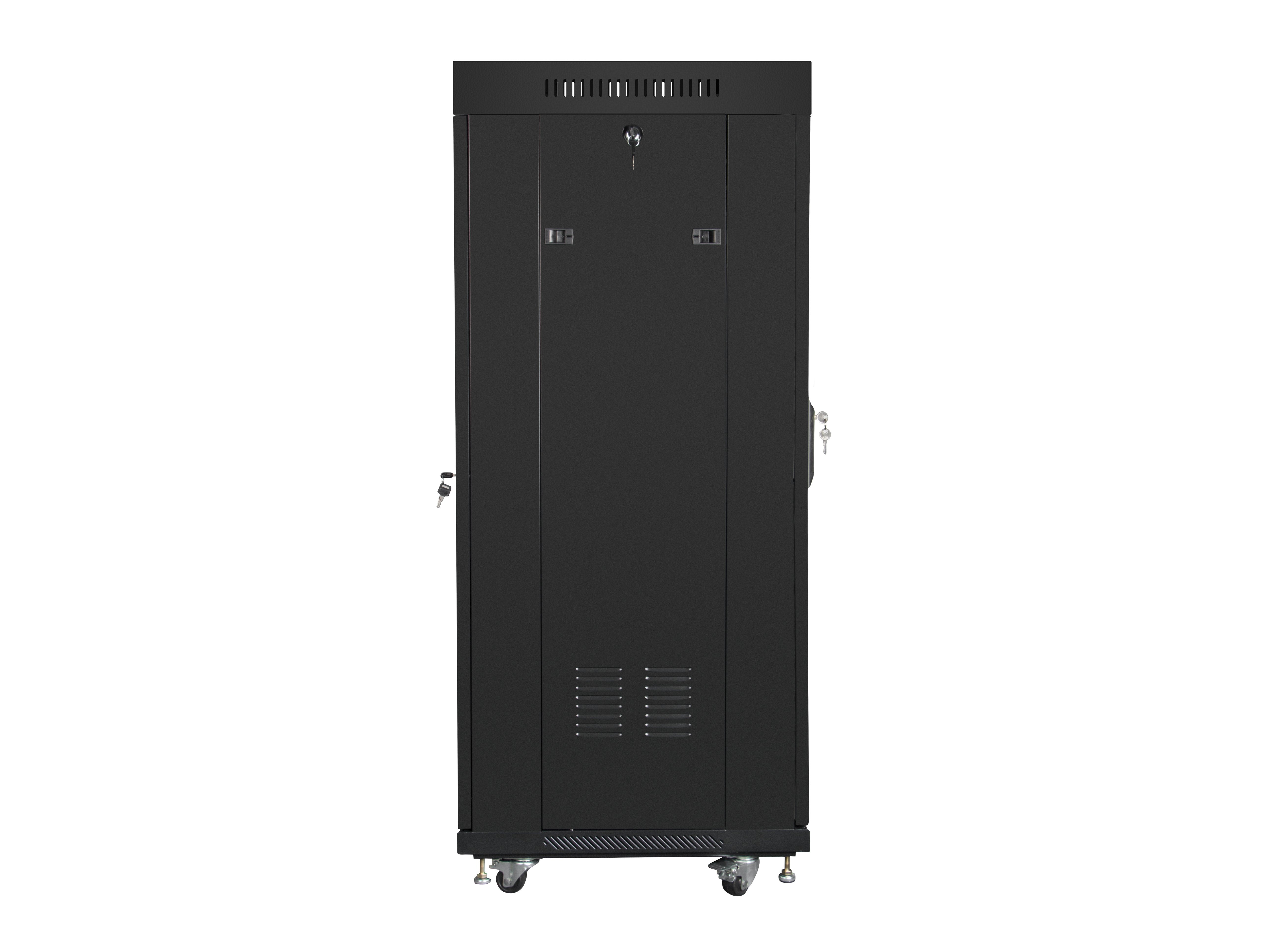 EAN 5901969430370 - Lanberg free standing rack 19inch cabinet 27U 600x600 glass door LCD flat pack black Rack o bastidor inde imagen 5