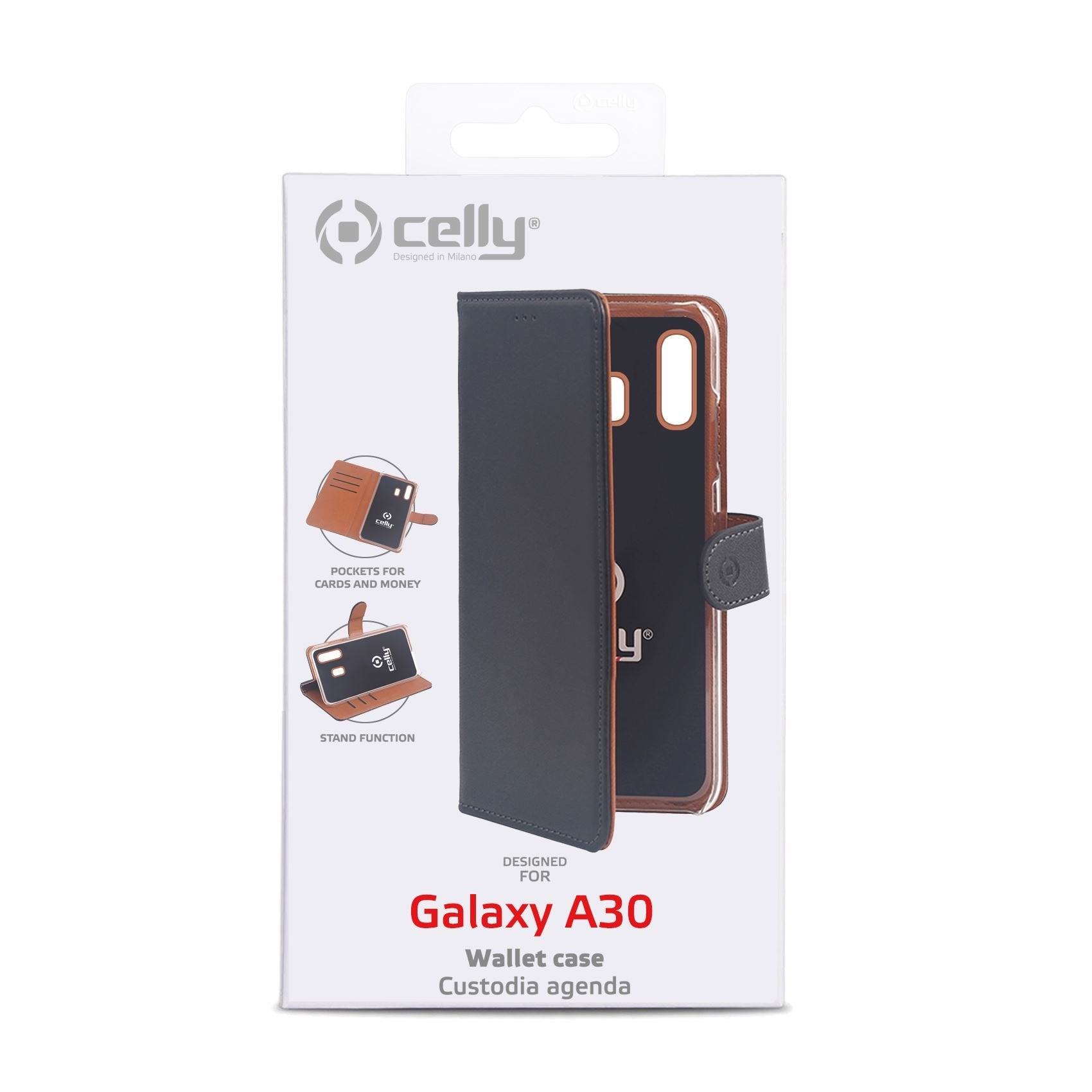 Funda Wally Cell Con Funcion Soporte Para Samsung Galaxy A30, Negra