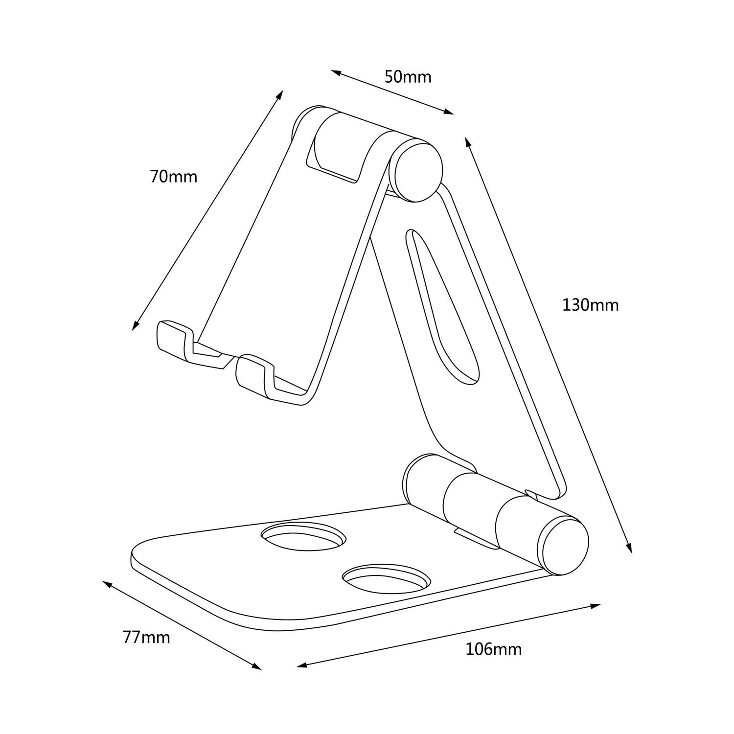 Aisens Soporte De Sobremesa Tamaño Xl Ajustable (2 Pivotes) Para Movil / Tablet - Gris