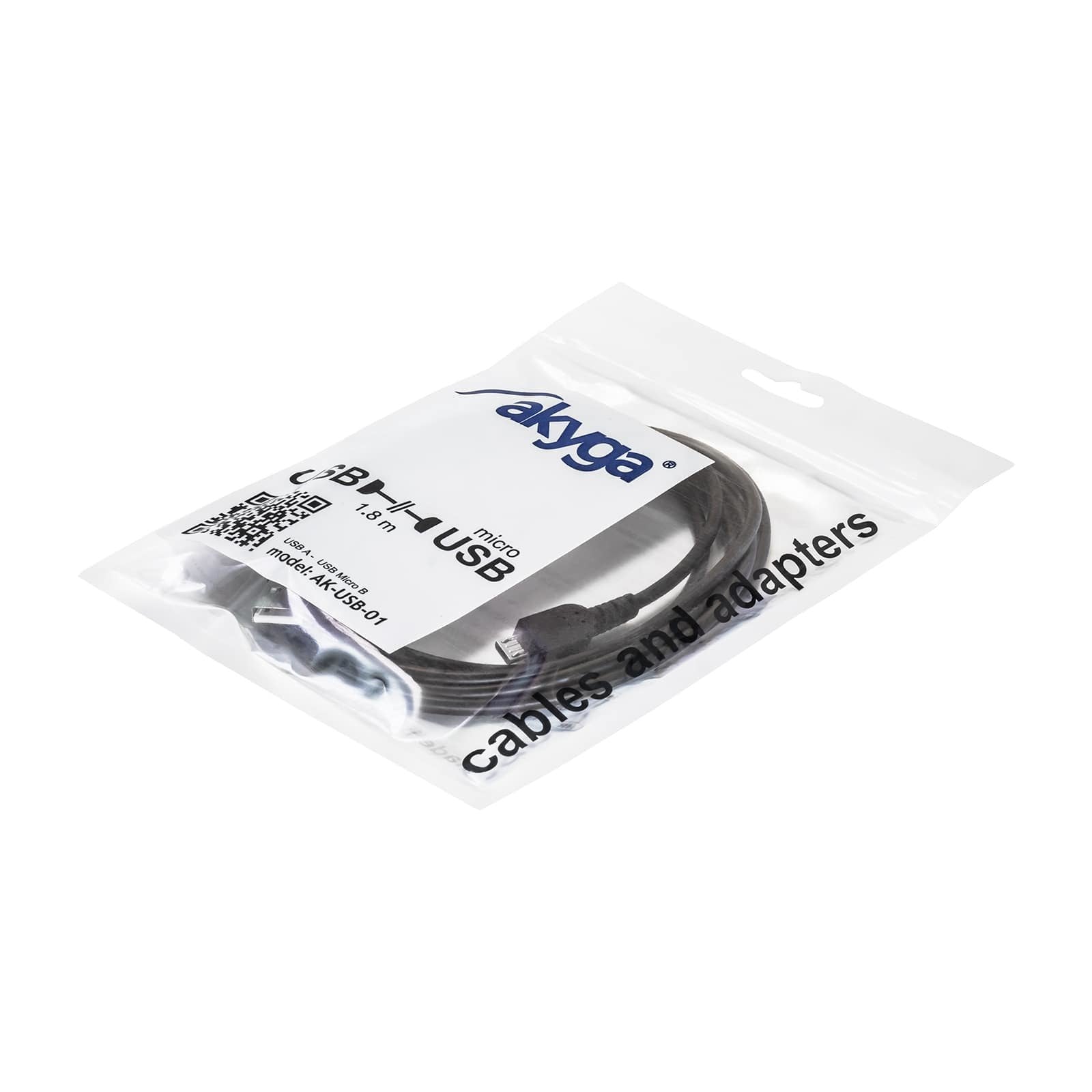 Akyga Ak-Usb-01 Cable Usb 1,8 M 2.0 Micro-Usb B Usb A Negr