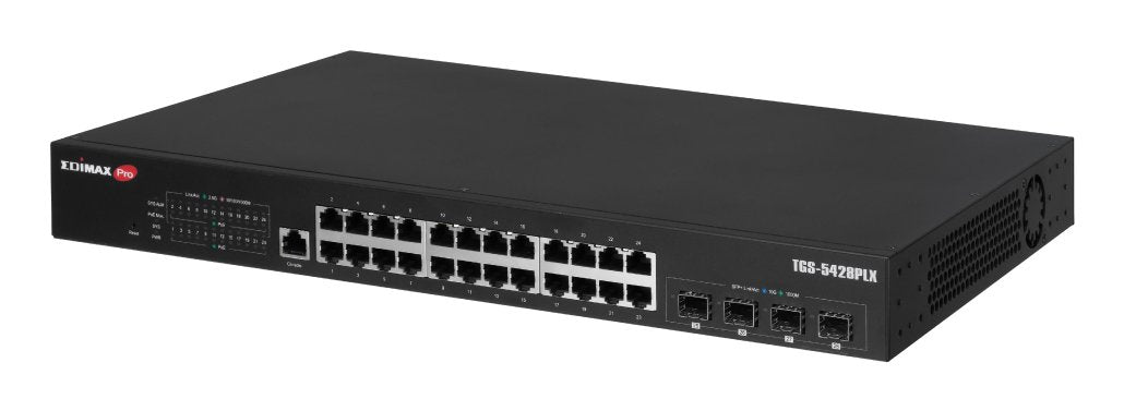 EAN 4717964705402 - Edimax TGS-5428PLX switch Gestionado 2.5G Ethernet (100/1000/2500) Energía sobre Ethernet (PoE) 1U Negro imagen 1