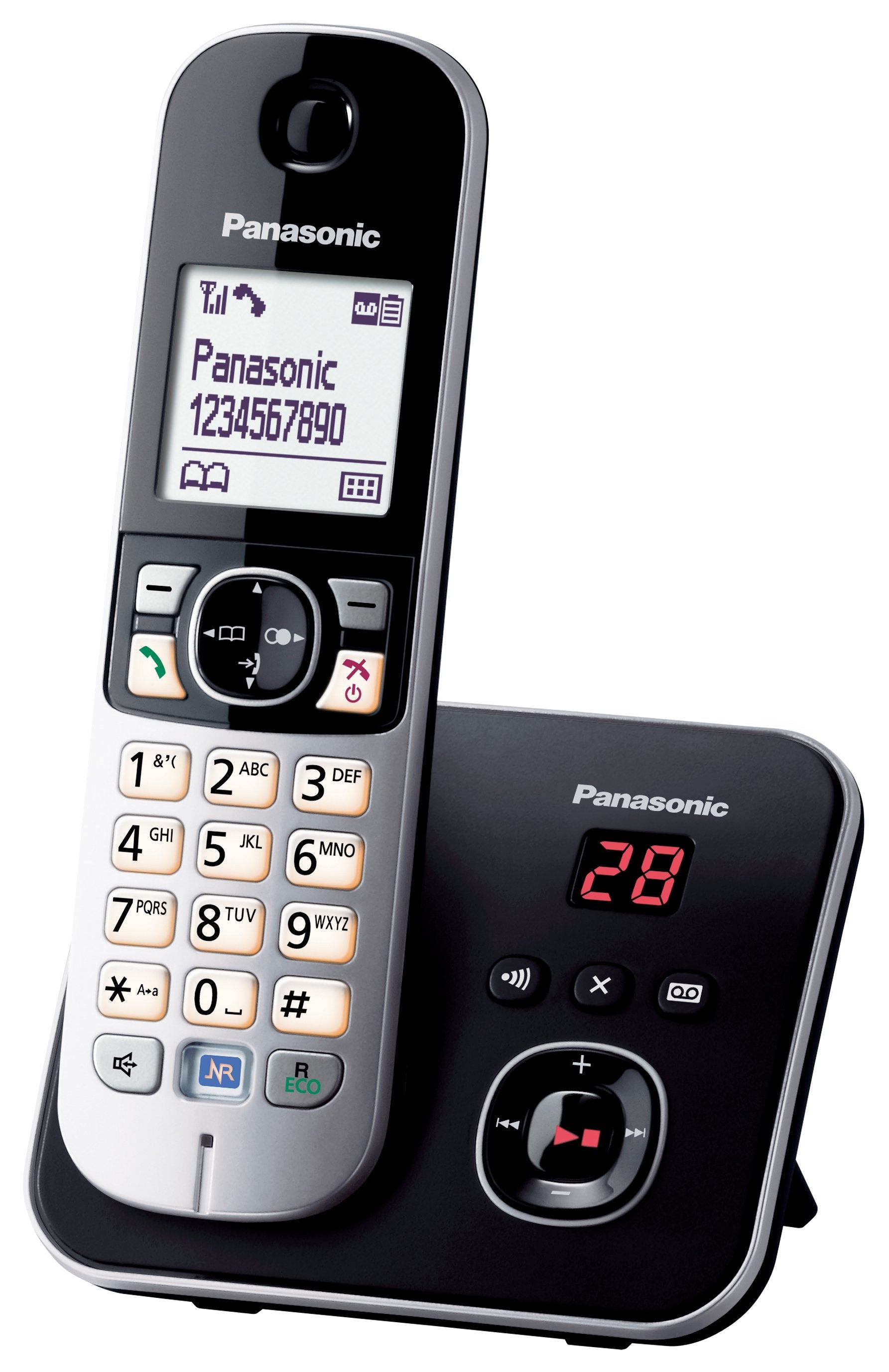 EAN 5025232675401 - Panasonic KX-TG6821GB teléfono Teléfono DECT Identificador de llamadas Negro imagen 1