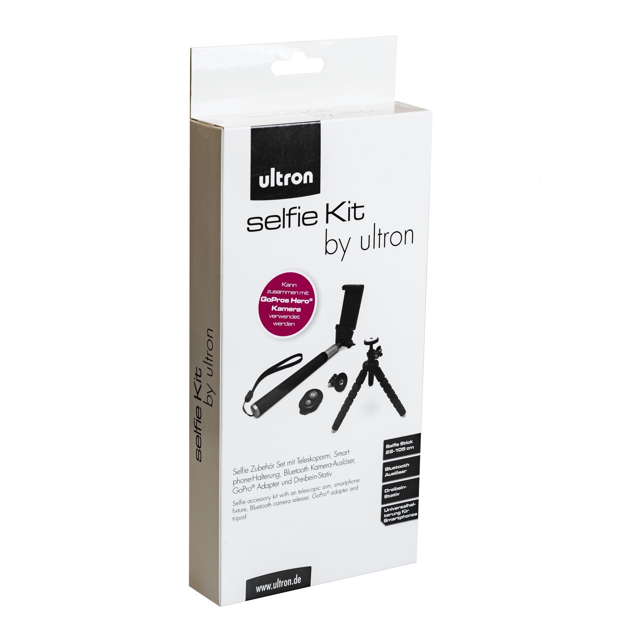 Selfie Ultron Kit - Tripod Con Shutter Y Selfie Stange