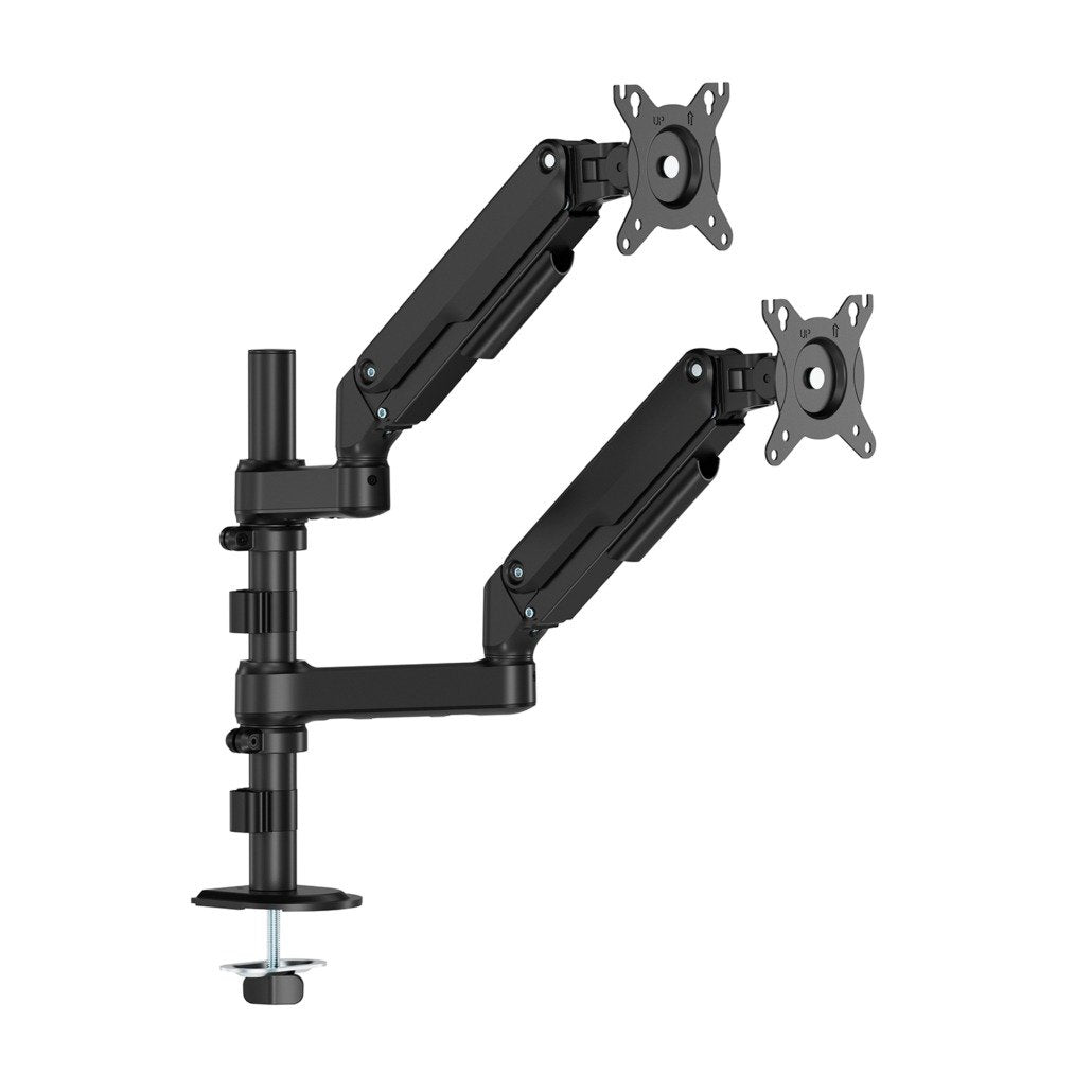 Aisens Soporte De Mesa Eco Contrapeso Giratorio E Inclinable Para Monitor/Tv 9kg (3 Pivotes, 2 Brazos) De 17-32, Negro