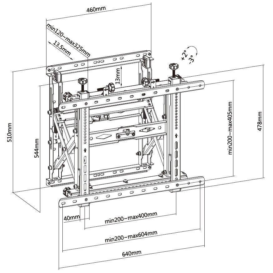 Equip Soporte De Pared 45"-70"/70kg Negro
