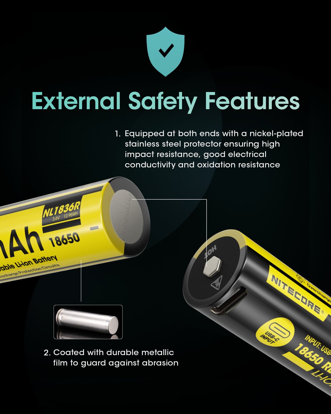 EAN 6952506495993 - Nitecore NL1836R batería recargable industrial Ión de litio 3600 mAh 3,6 V imagen 7