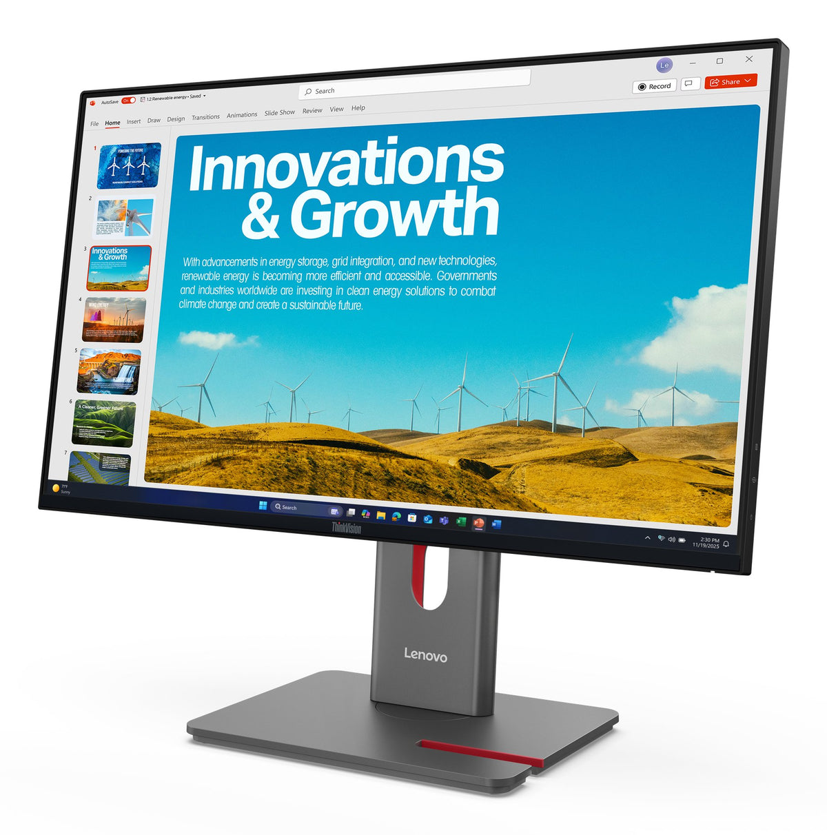 EAN 0198156544872 - Lenovo ThinkVision P24QD-40 pantalla para PC 60,5 cm (23.8") 2560 x 1440 Pixeles Quad HD LCD Negro imagen 12