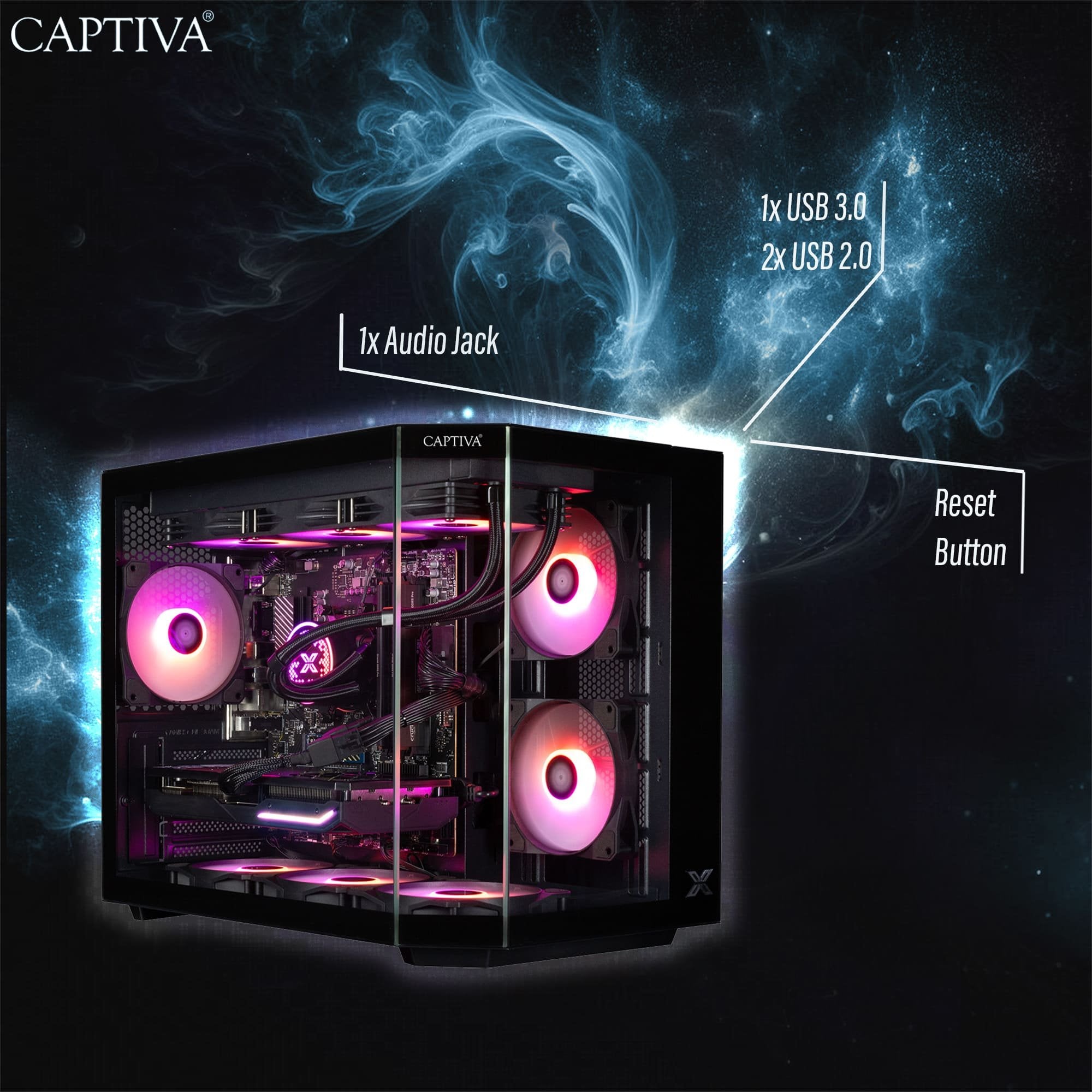 EAN 4046373896525 - CAPTIVA Highend Gaming R89-652 AMD Ryzen™ 7 7800X3D 32 GB DDR5-SDRAM 1 TB SSD NVIDIA GeForce RTX 5070 Ti  imagen 2