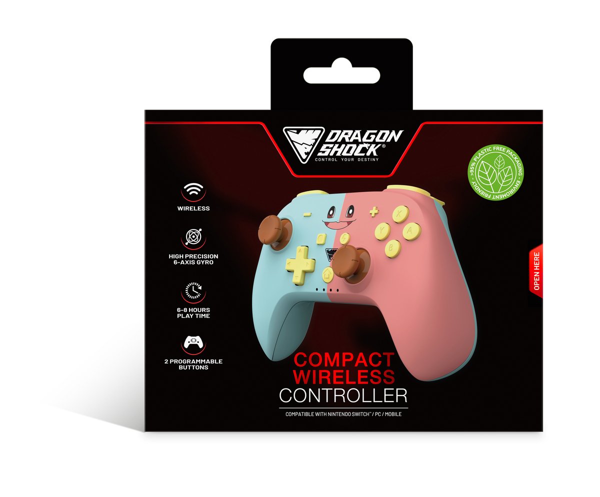 Dragonshock Controller Poptop Wireless Cubes Switch Rosa Blu